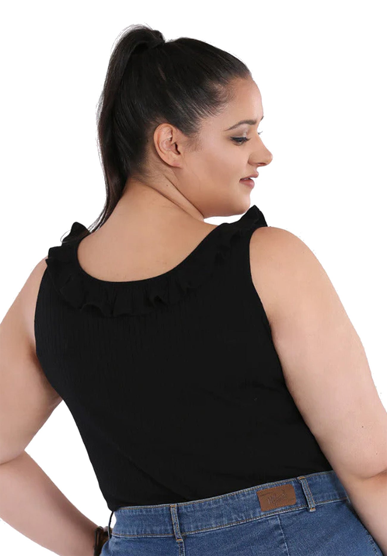 Hell_Bunny_YOLANDA_RIBBED_Plain_RUFFLE_Edge_Scoop_Top_OBERTEIL__Schwarz-6DTH4neHW0x9FV