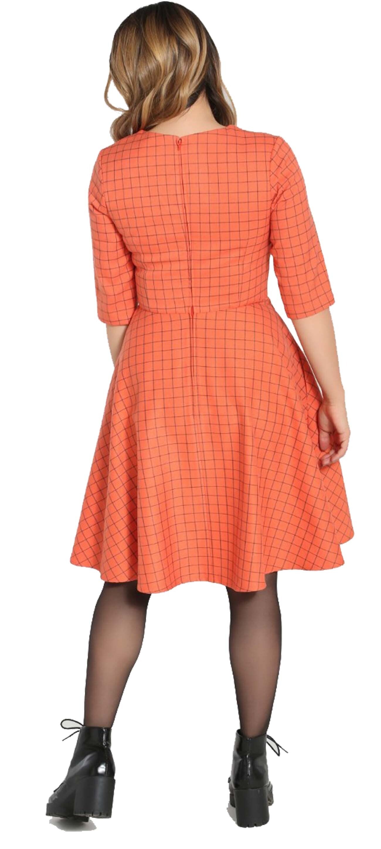 Hell_Bunny_ZOIRA_CHECK_50s_Retro_Karo_Sweetheart_SWING_DRESS_Kleid__Orange-2