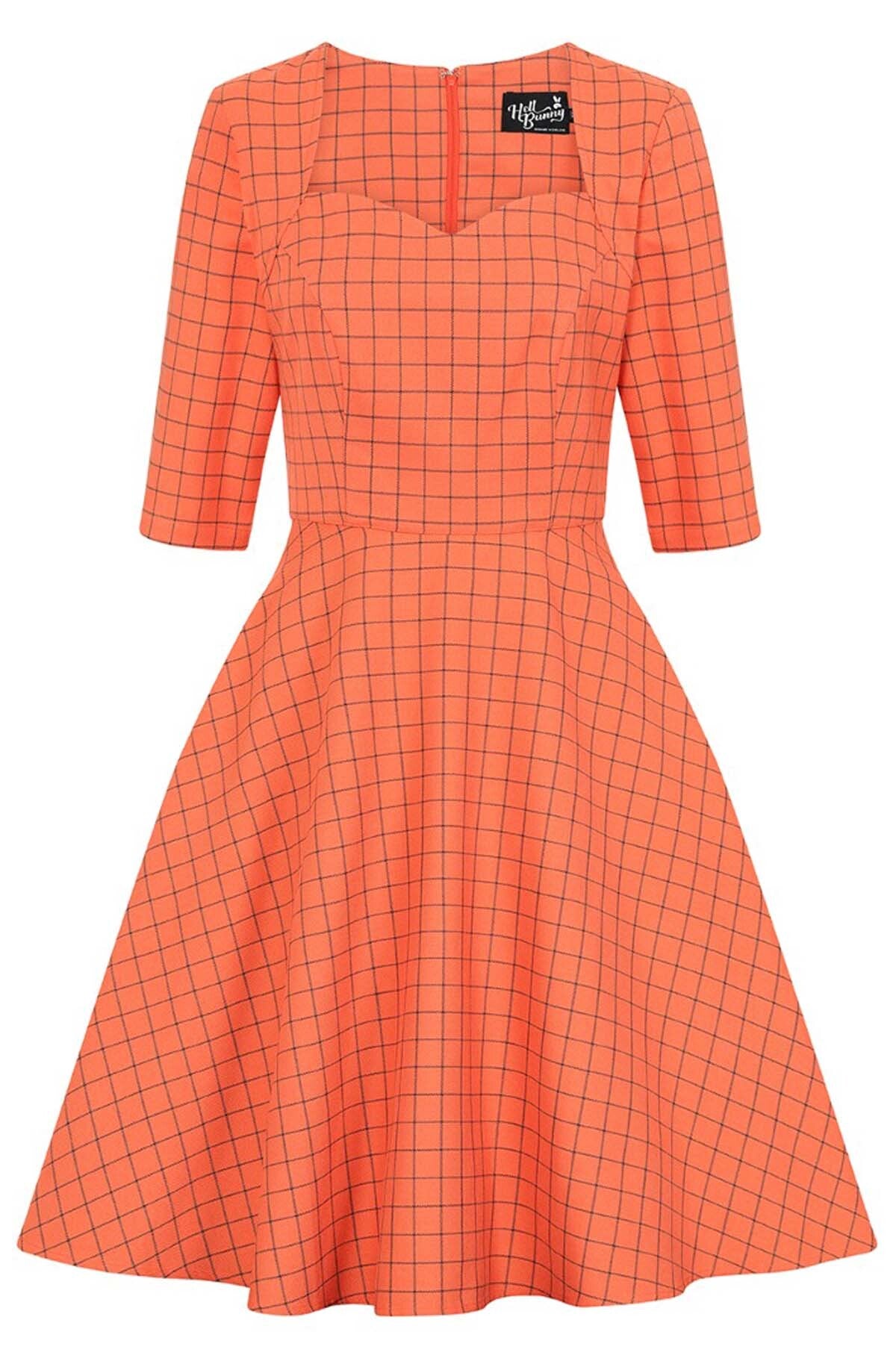 Hell_Bunny_ZOIRA_CHECK_50s_Retro_Karo_Sweetheart_SWING_DRESS_Kleid__Orange-4