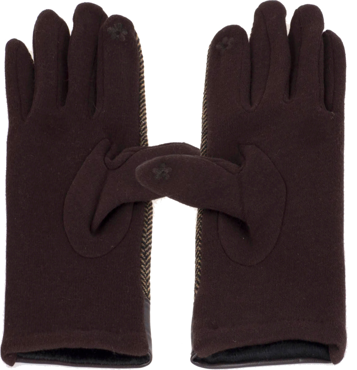 Herringbone_VINTAGE_Handschuhe_FISCHKaeTENMUSTER_Retro_GLOVES_-_braun_killer_kirsche_2