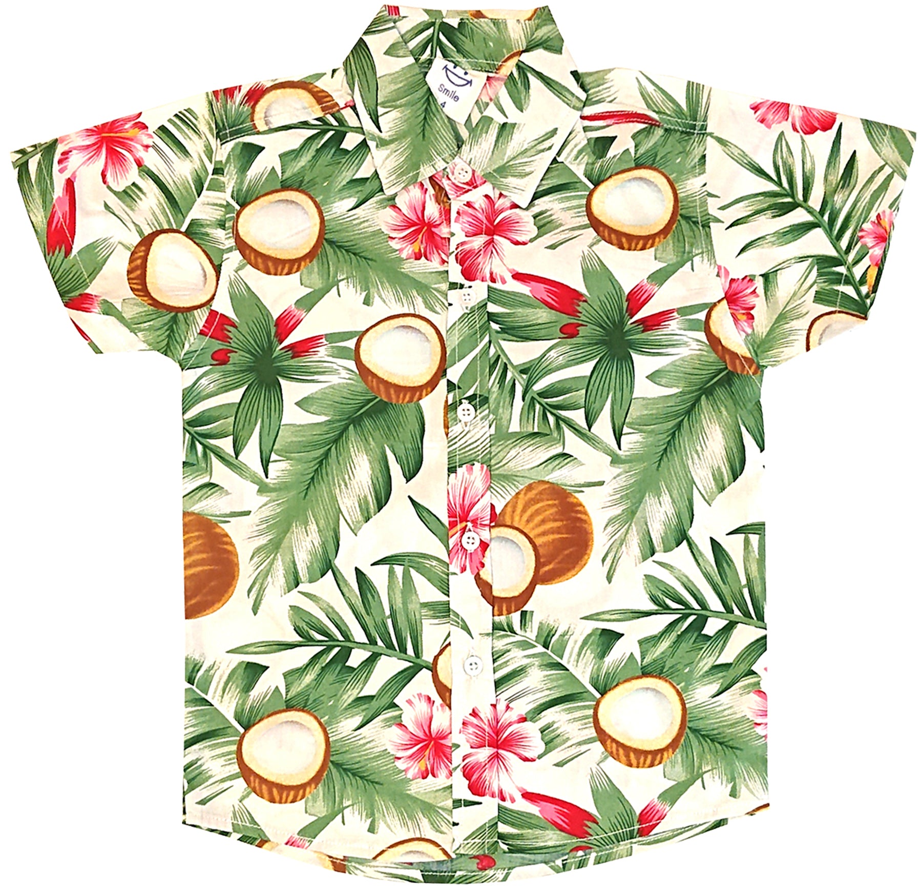 Hibiskus_COCONUT_Kokosnuss_KINDER_Kurzarm_HAWAIIHEMD_-_Weiss_killer_kirsche