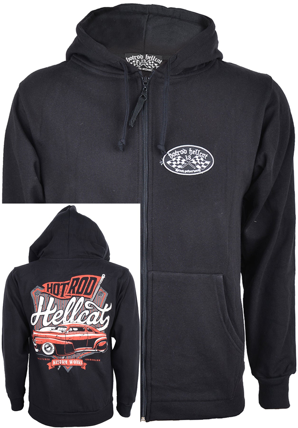 Hotrod_Hellcat_KUSTOM_WORKS_Men_Hoodie_Motiv_Jacke_-_Schwarz_killer_kirsche