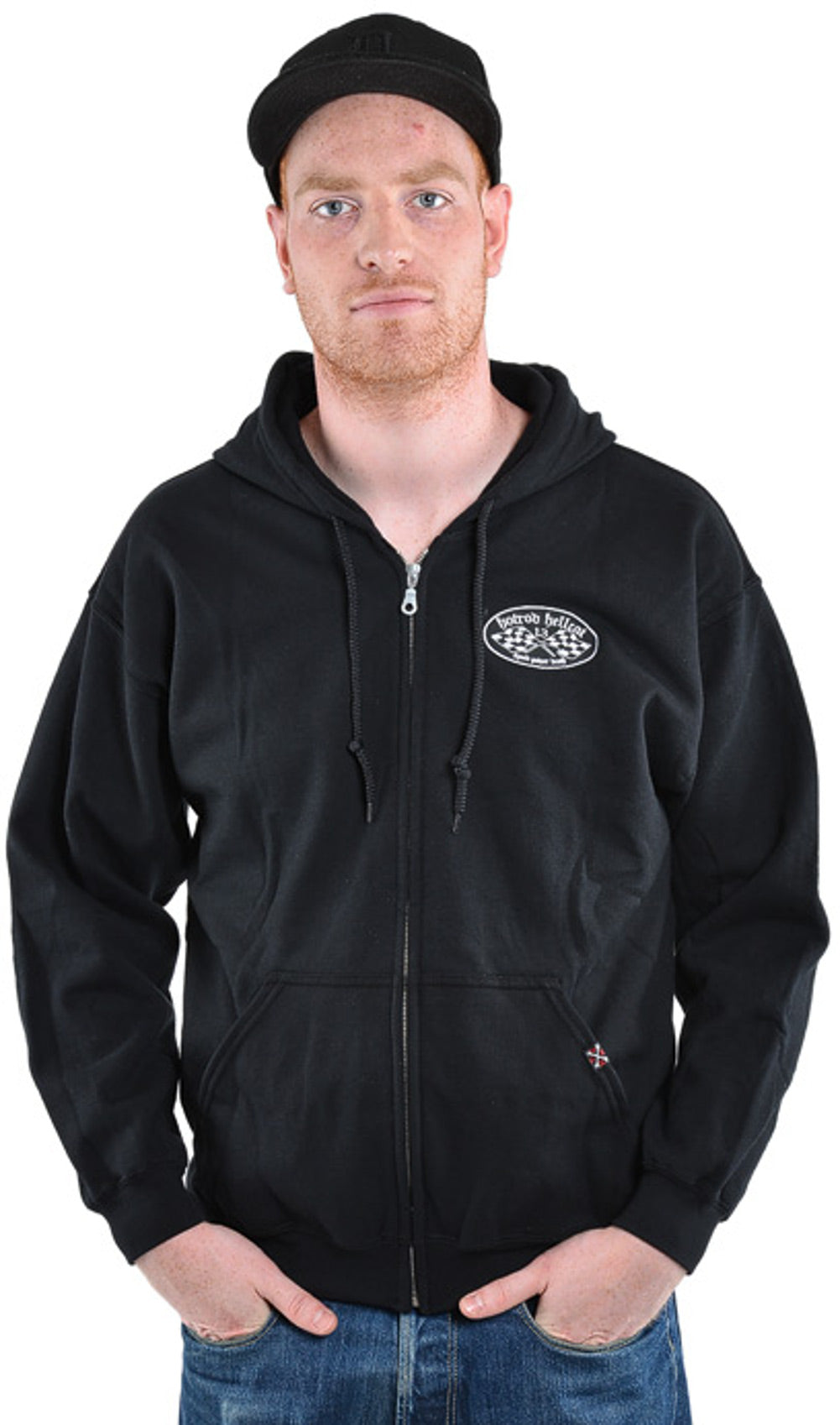 Hotrod_Hellcat_SPEED_PARTS_Men_Hoody_Jacke_-_Schwarz_vorn