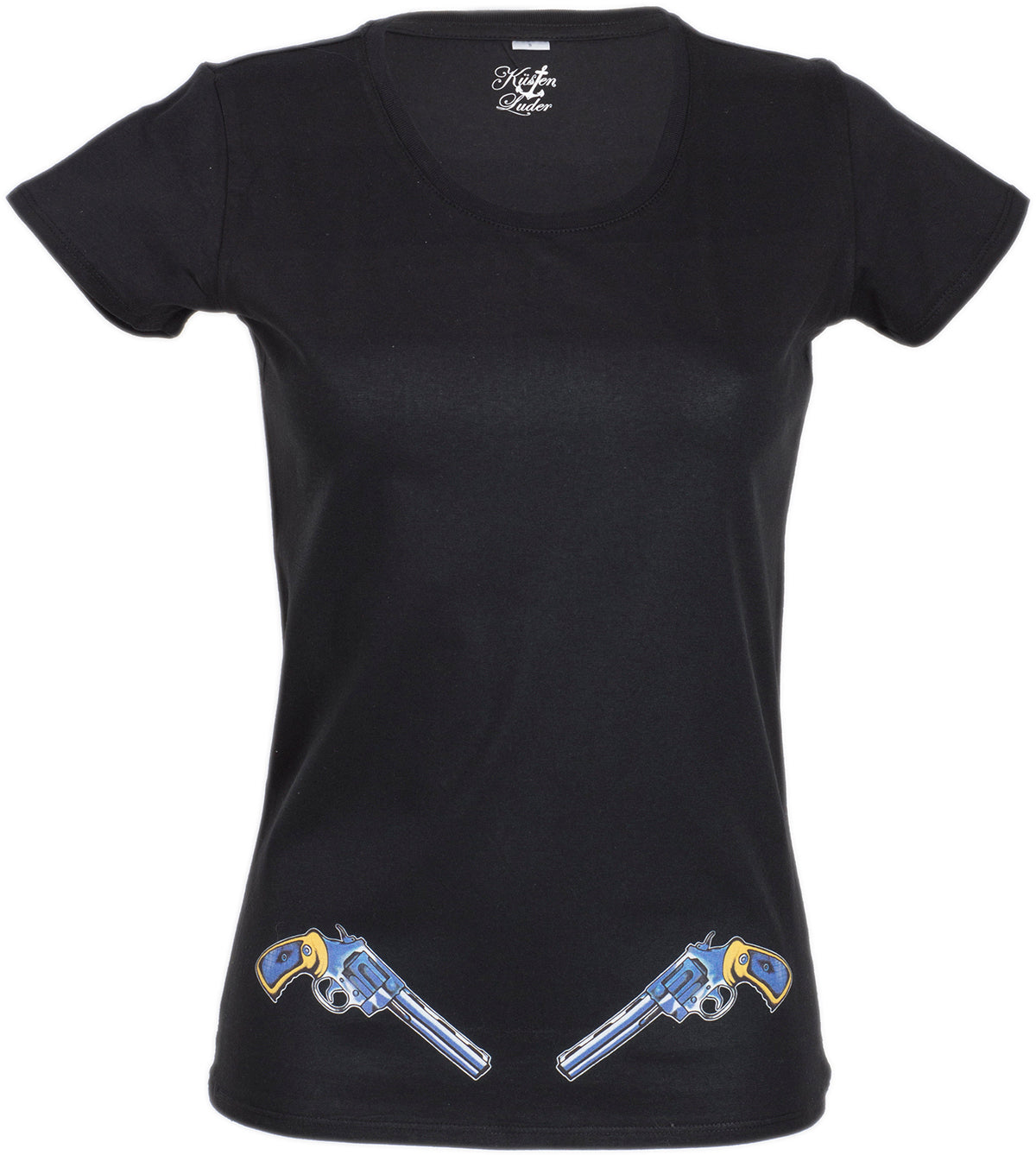 KM001-_KueSTENLUDER_Oldschool_GUN_Revolver_SHOT_ME_Shirt