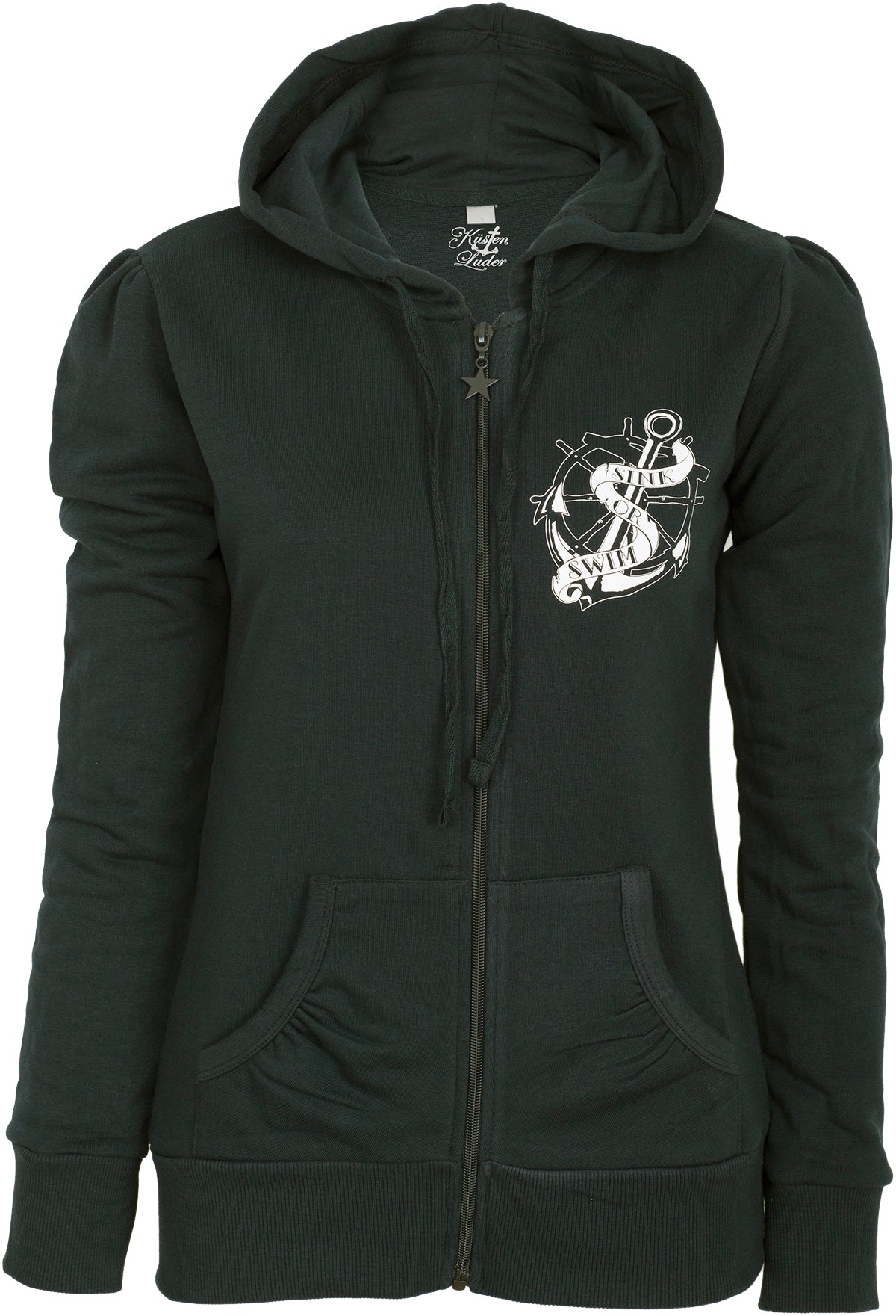 KM272s_-_Kuestenluder_SINK_OR_SWIM_Sailor_Anchor_Hooded_Zip_Sweat_JACKE_-_schwarz5e315ab85bdee