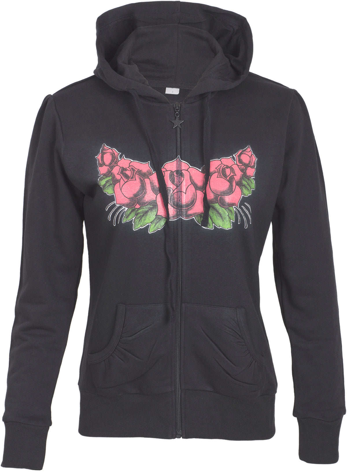 KO1238_-_Kuestenluder_OLDSCHOOL_ROSES_Rosen_Hooded_Zip_Sweat_JACKE
