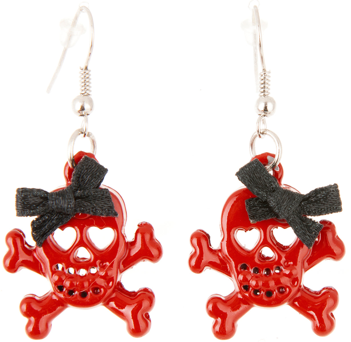 Killer_Kirsche_DIRTY_LAUGHING_Schleifen_BLACK_BOW_Skull-Ohrhaenger1