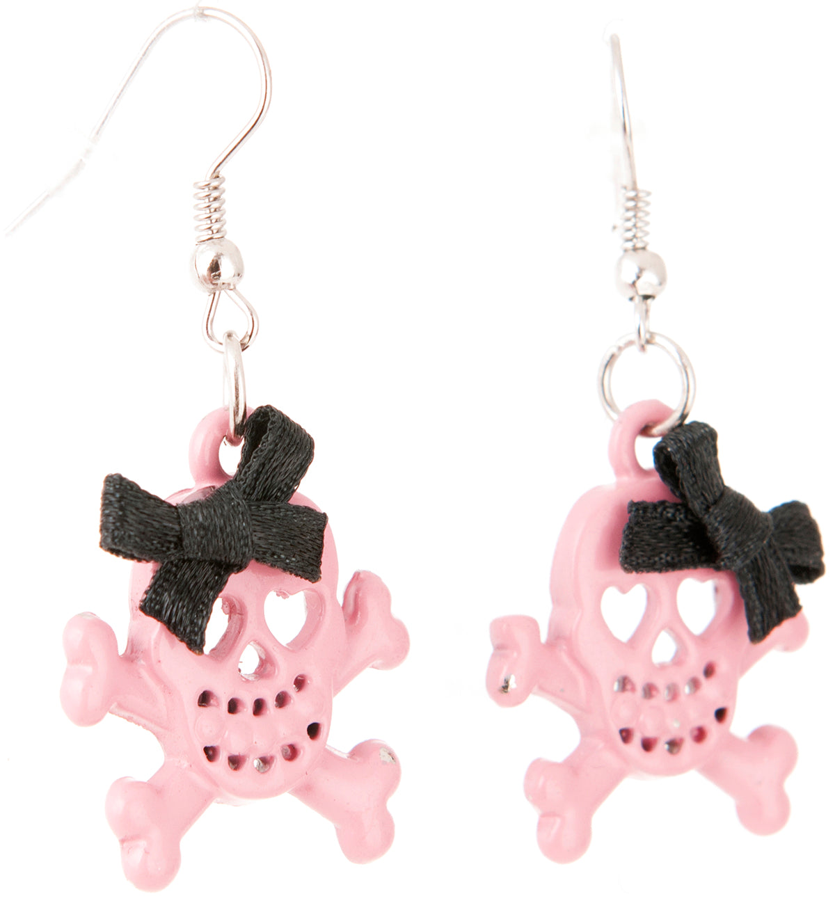 Killer_Kirsche_DIRTY_LAUGHING_Schleifen_BLACK_BOW_Skull-Ohrhaengerrosa2