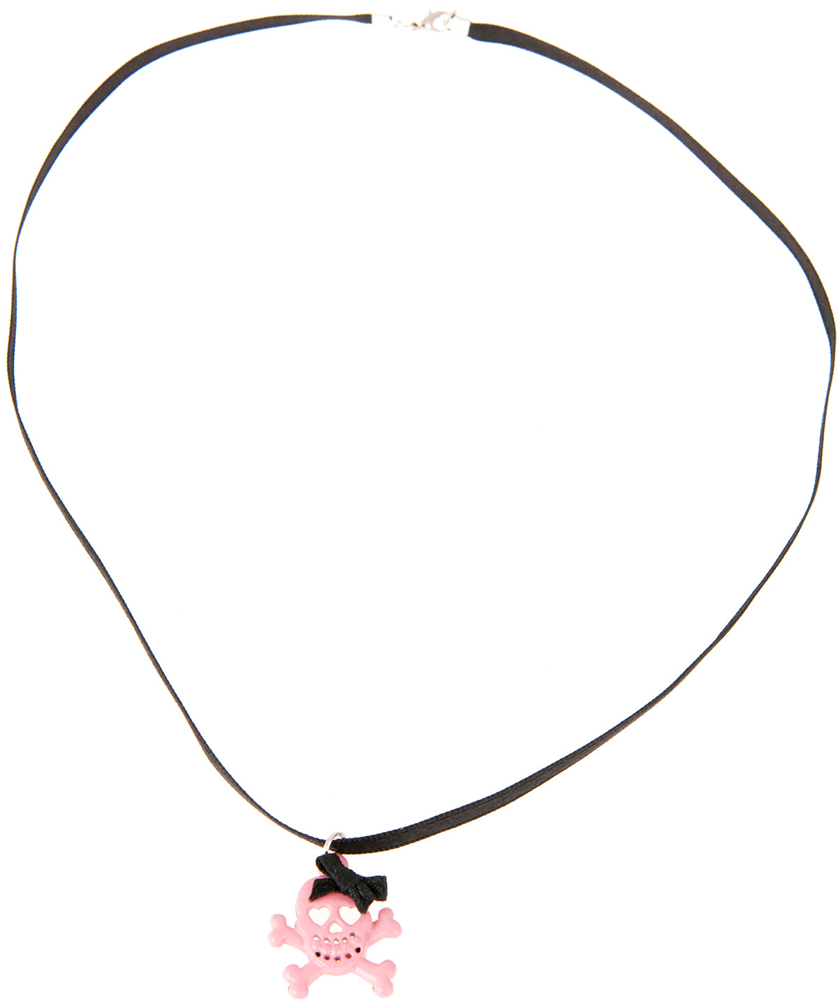 Killer_Kirsche_DIRTY_LAUGHING_Schleifen_BLACK_BOW_Skullkette_mit_Satinband2
