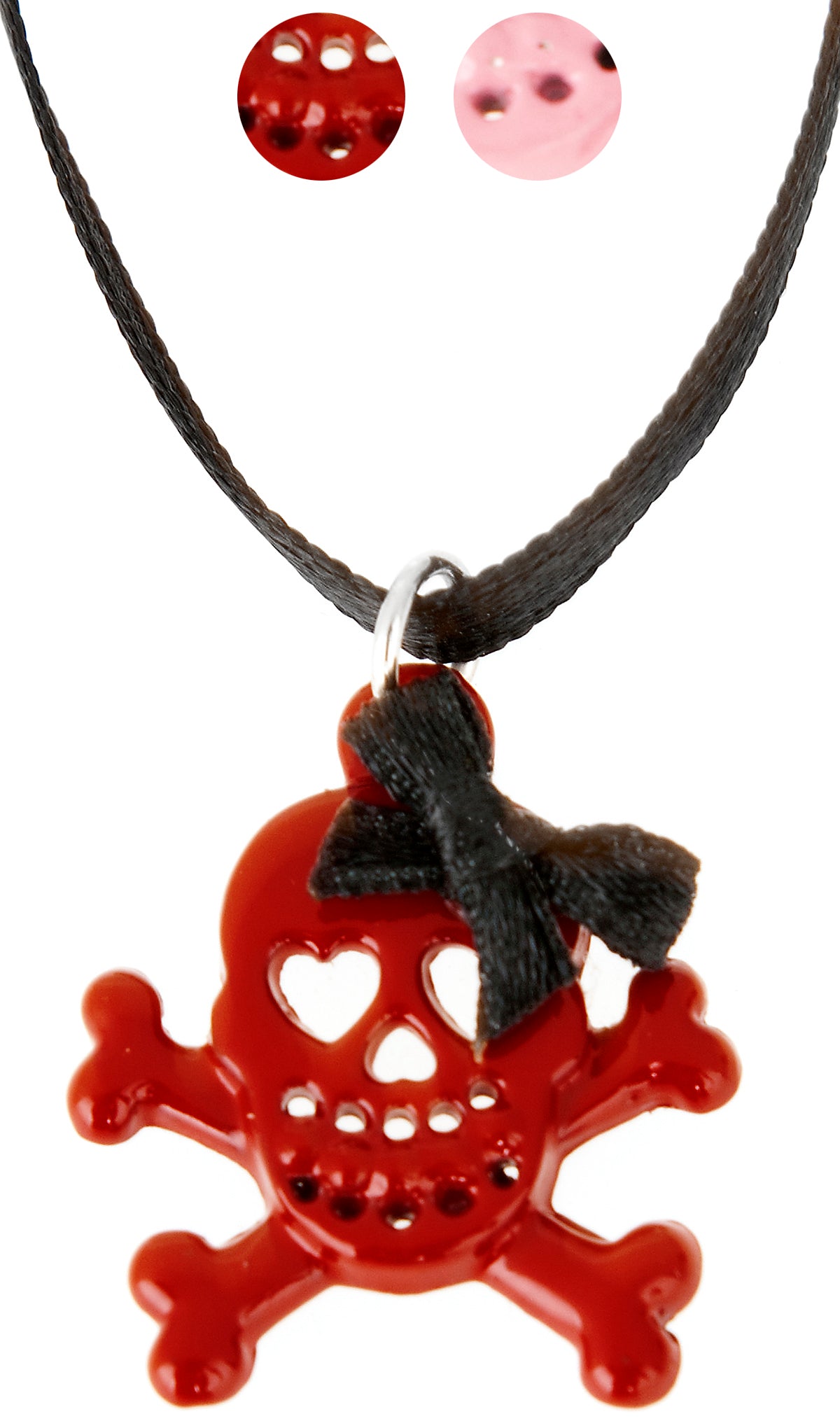 Killer_Kirsche_DIRTY_LAUGHING_Schleifen_BLACK_BOW_Skullkette_mit_SatinbandkollmMloZeEh1nuxq
