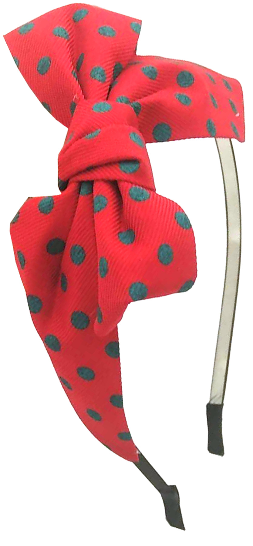 Killer_Kirsche_FIBBY_VINTAGE_DOT_POLKA_Dots_PUNKTE_Schleifen_BOW_Haarreif_Haarschmuck_-_rot