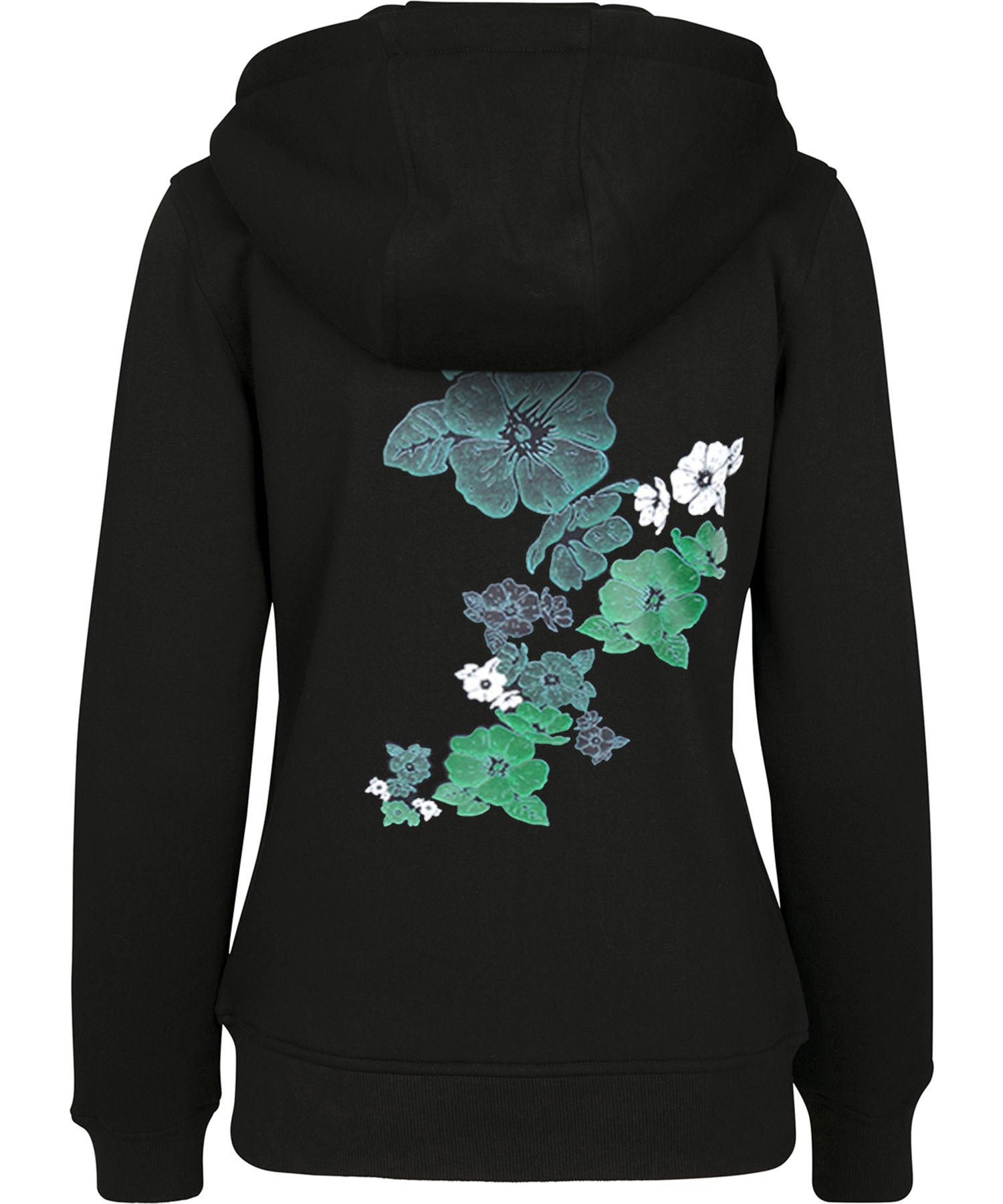 Killer_Kirsche_GREEN_TIKI_Flower_HIBISCUS_Aloha_Hooded_Zip_Sweat_JACKE_-_Schwarz_hinten