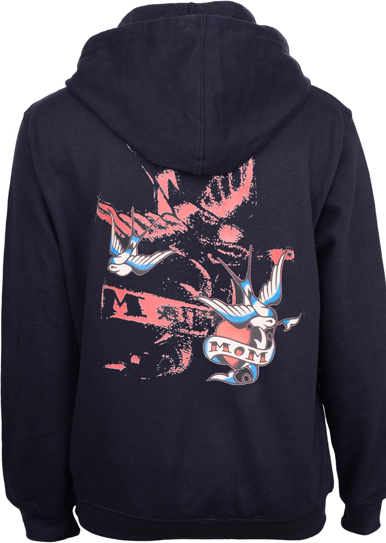 Killer_Kirsche_OLDSCHOOL_Swallow_MOM_Schwalben_Tattoo_MEN_HOODED_kapuzenpullover_Motiv_Hinten_hinten