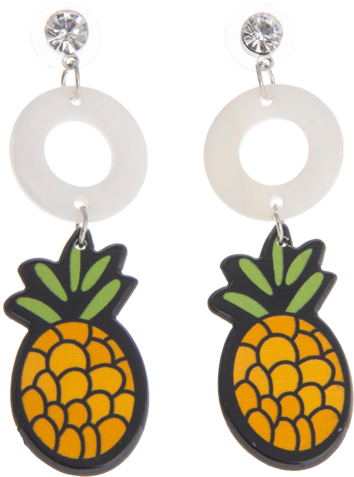 Killer_Kirsche_PINEAPPLE_Glitzerstein_Tropical_ANANAS_Haenger_OHRSTECKER-1