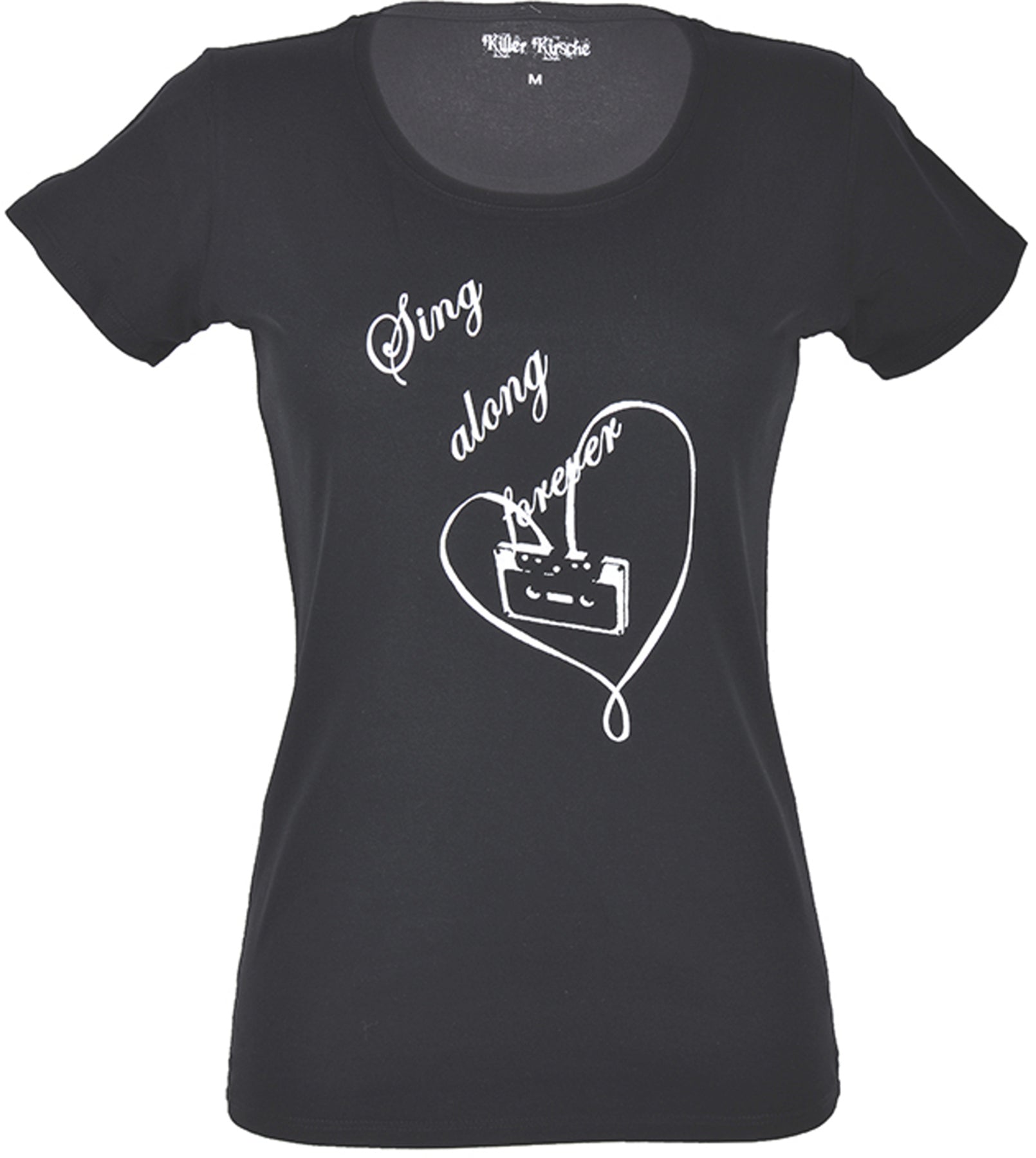 Killer_Kirsche_SING_ALONG_FOREVEr_Heart_Oldshool_Kurzarm_Retro_SHIRT_killer_kirsche
