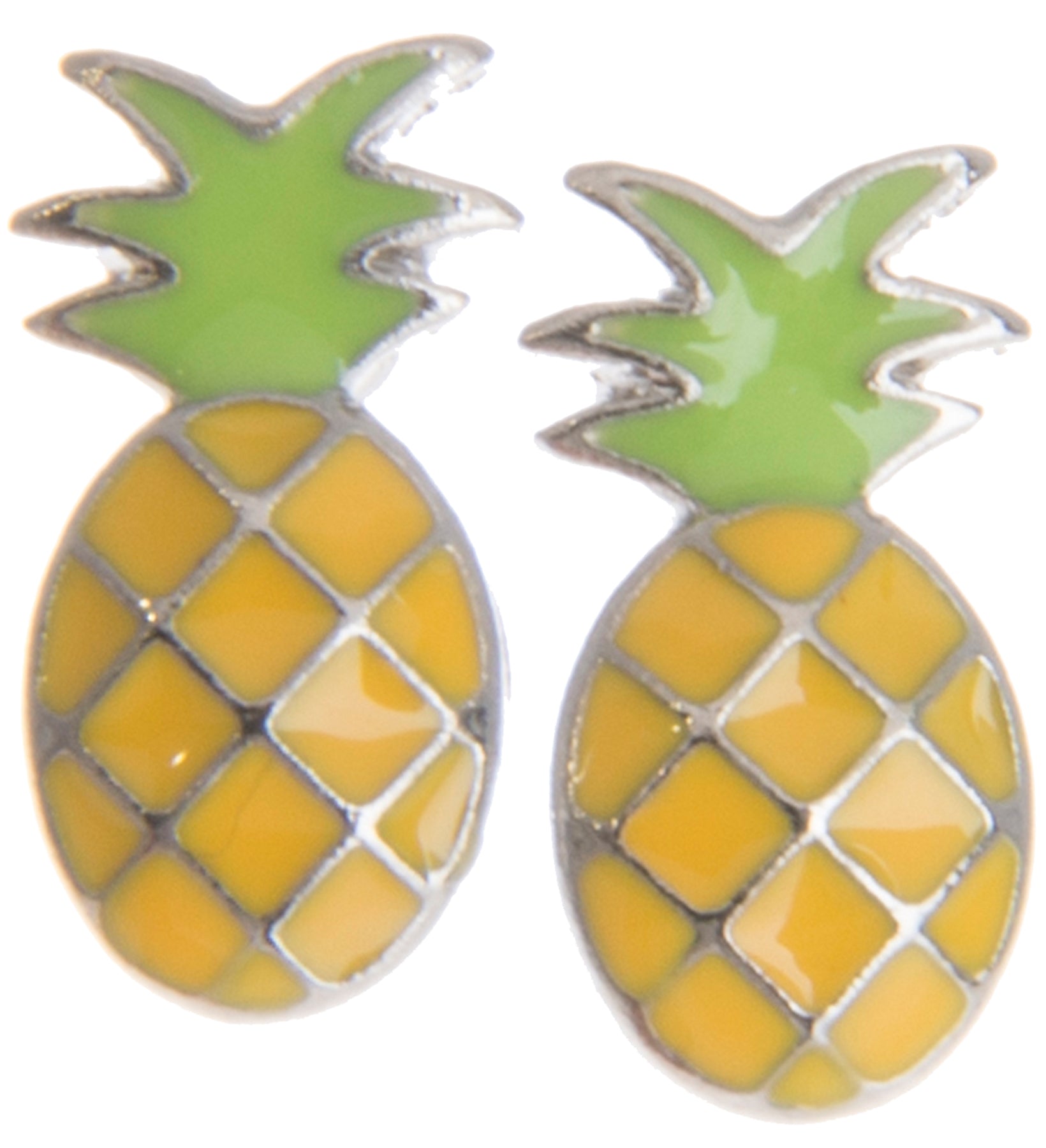Killer_Kirsche_VINTAGE_PINEAPPLE_Tropical_ANANAS_Retro_OHRSTECKER_-_RING