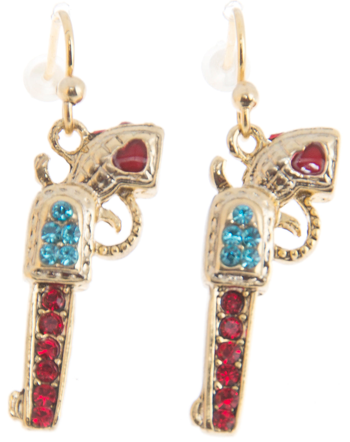 Killer_Kirsche_Vintage_REVOLVER_Gun_Glitzersteinchen_OHRHaeNGER-1