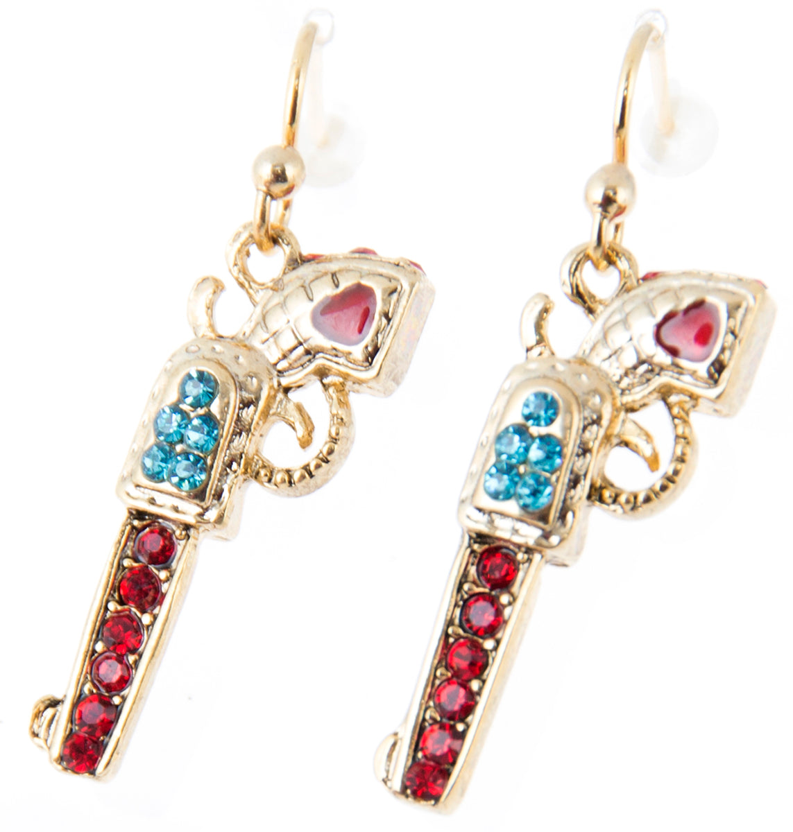 Killer_Kirsche_Vintage_REVOLVER_Gun_Glitzersteinchen_OHRHaeNGER-2