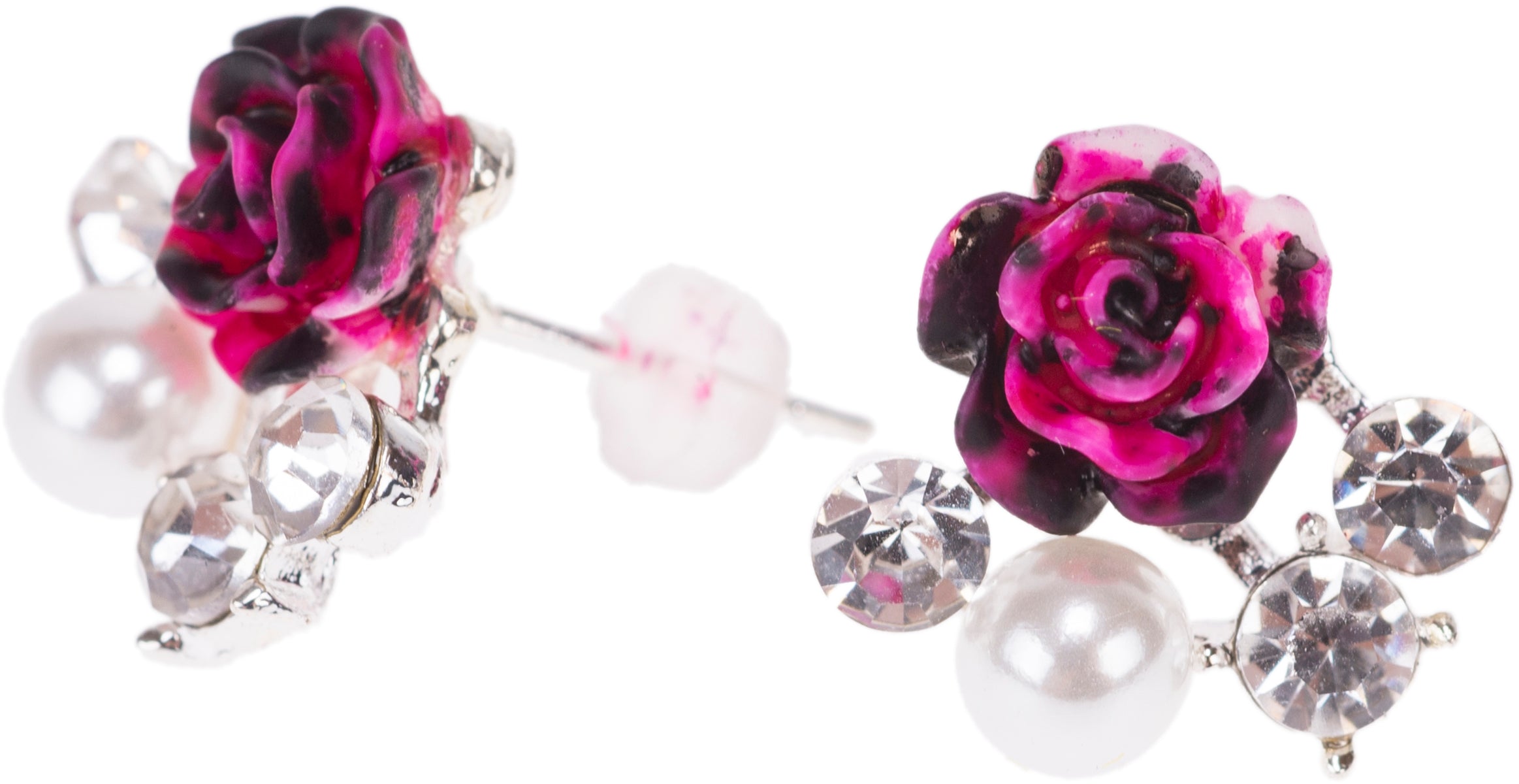 Killer_Kirsche_YUTI_Vintage_Glitzerstein_MARBLE_ROSE_Retro_OHRSTECKER-2