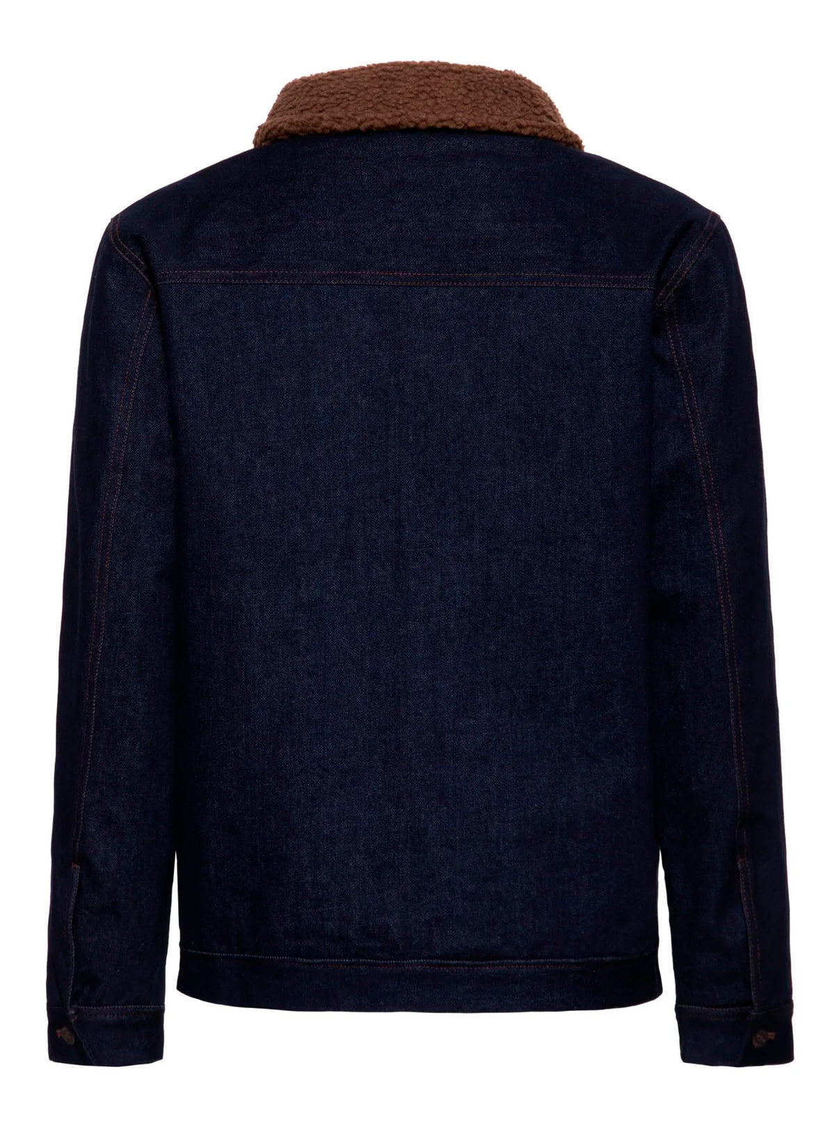 King Kerosin «Denim Dark Blue» Oldschool Vintage Jeansjacke mit Teddykragen