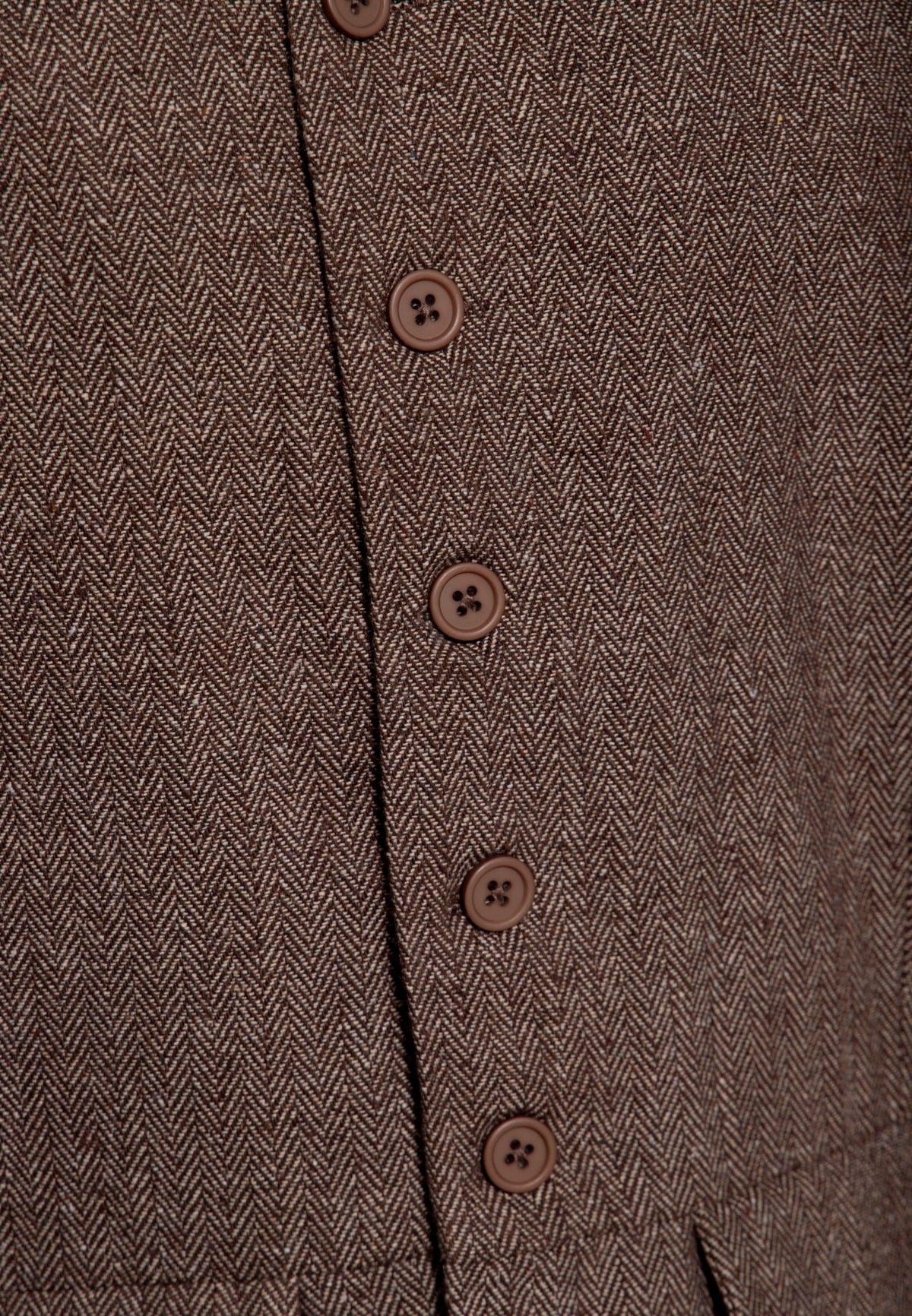 King Kerosin «Herringbone Classic» Vintage Retro Herren Fischgratmuster Oldschool Weste