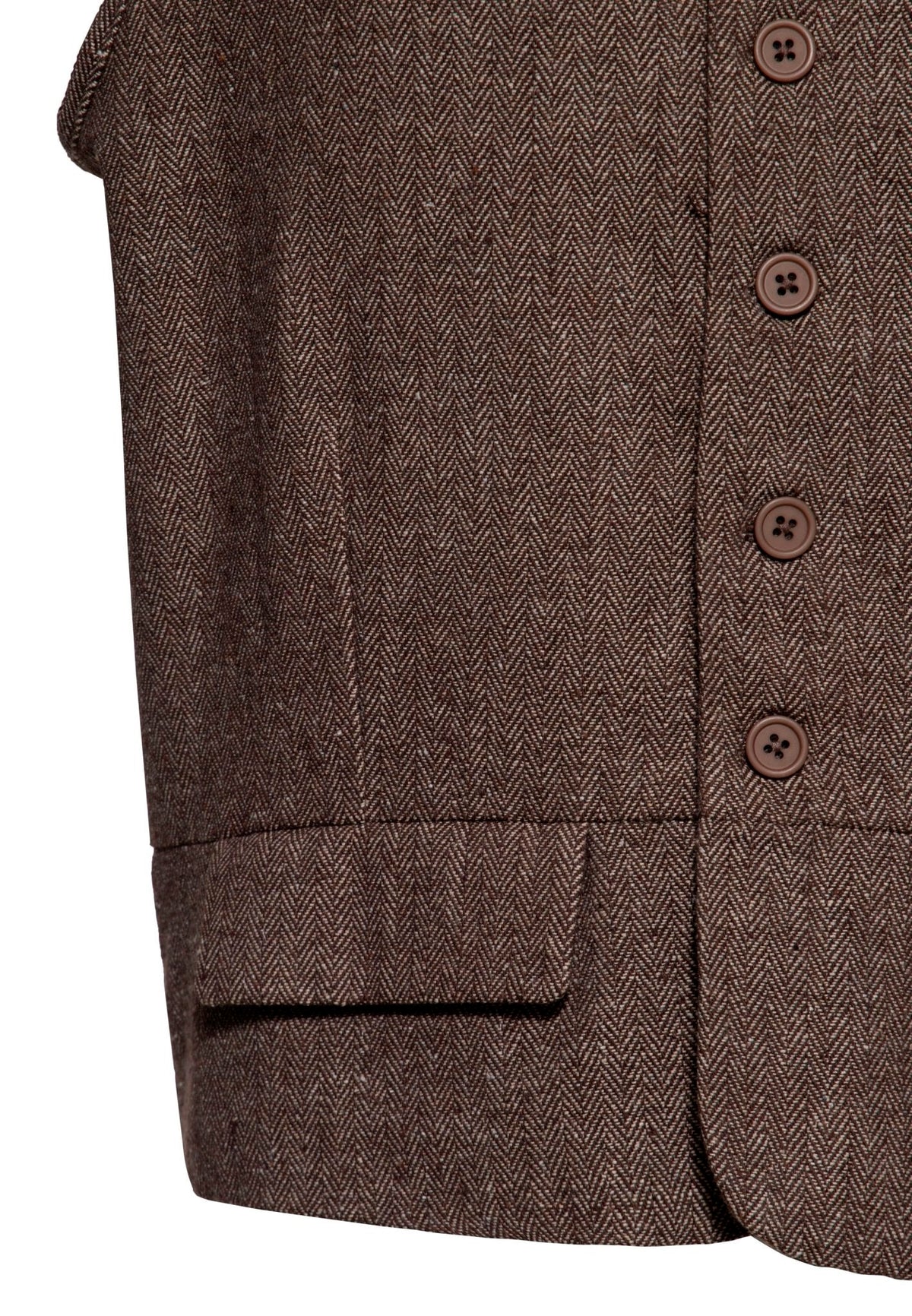 King Kerosin «Herringbone Classic» Vintage Retro Herren Fischgratmuster Oldschool Weste