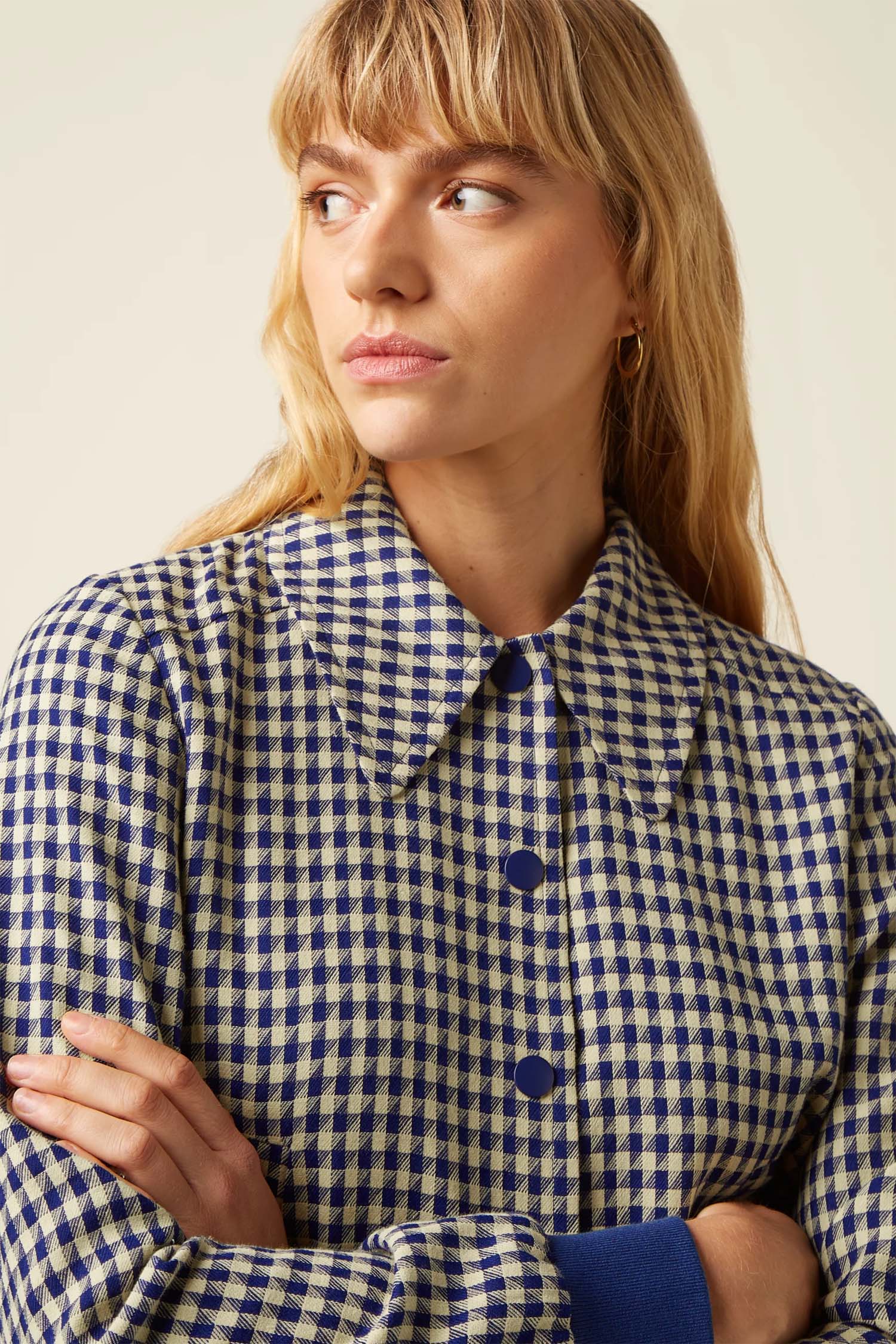 King Louie «Isa Pretty Check» Gingham Karomuster Vintage Retro Jacke