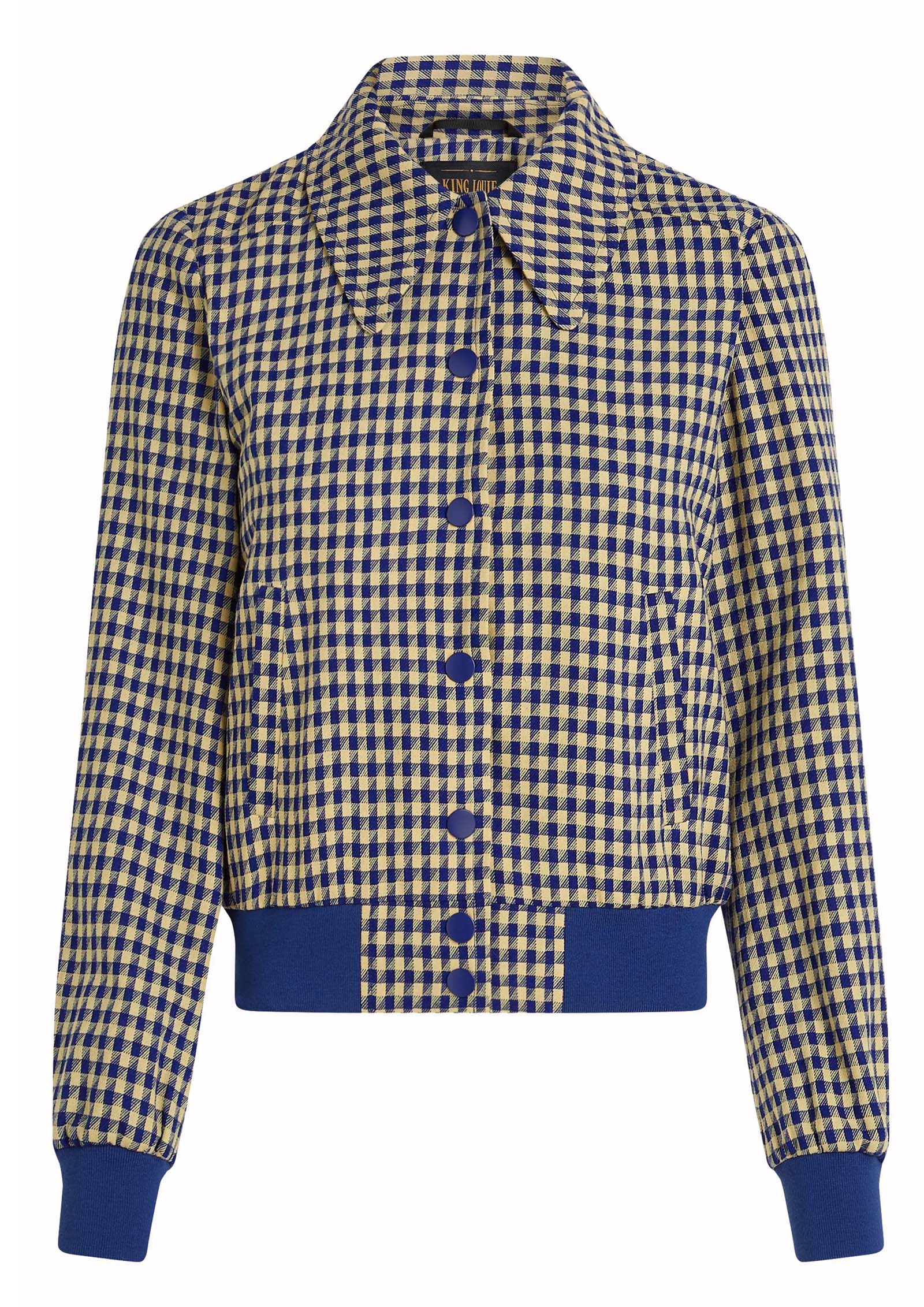 King Louie «Isa Pretty Check» Gingham Karomuster Vintage Retro Jacke