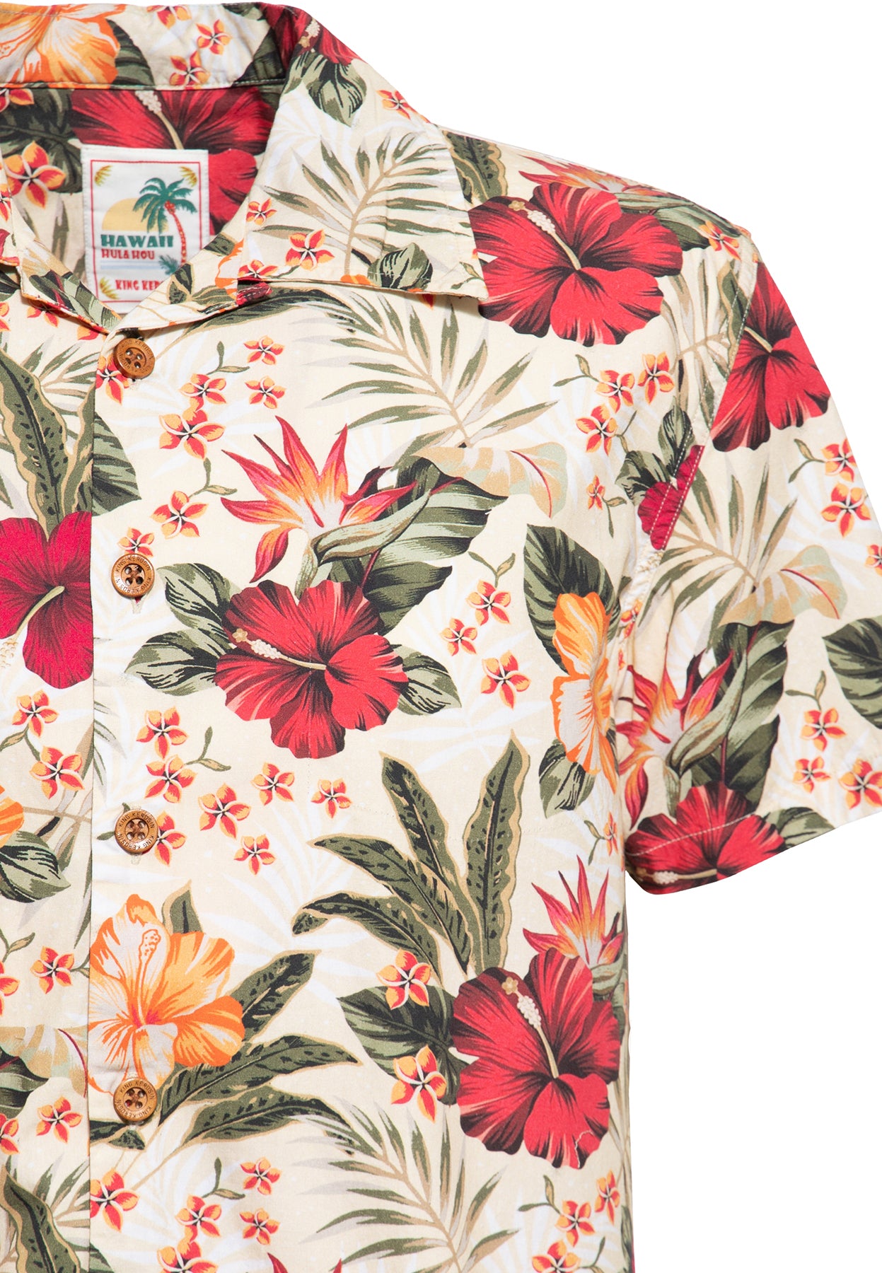 King_Kerosin_ALOHA_HAWAII_Island_Palmen_Beach_50s_Kurzarm_HAWAII_HEMD_Shirt_-_Creme_killer_kirsche_3