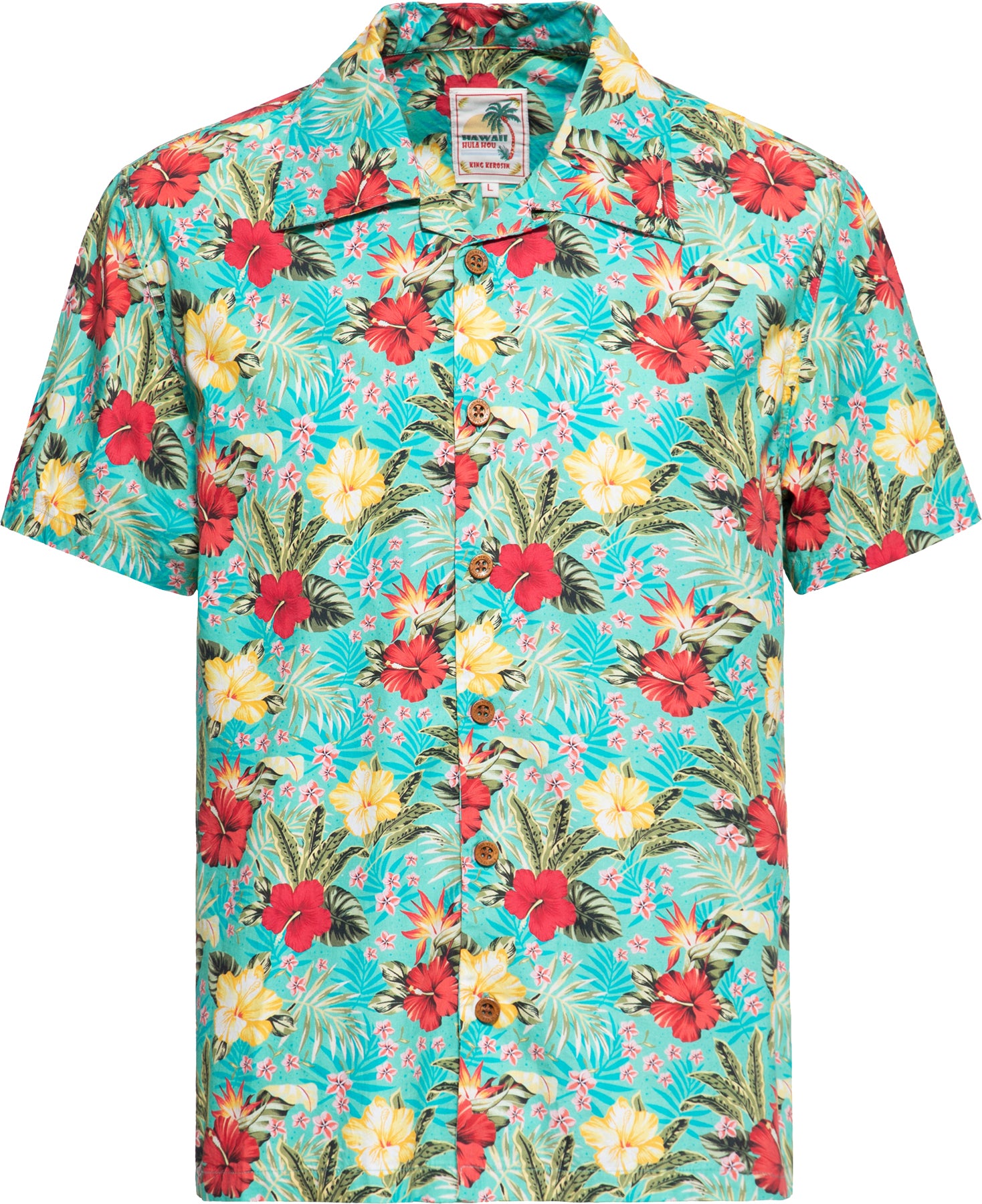 King_Kerosin_ALOHA_HAWAII_Island_Palmen_Beach_50s_Kurzarm_HAWAII_HEMD_Shirt_-_Gruen_killer_kirsche_1