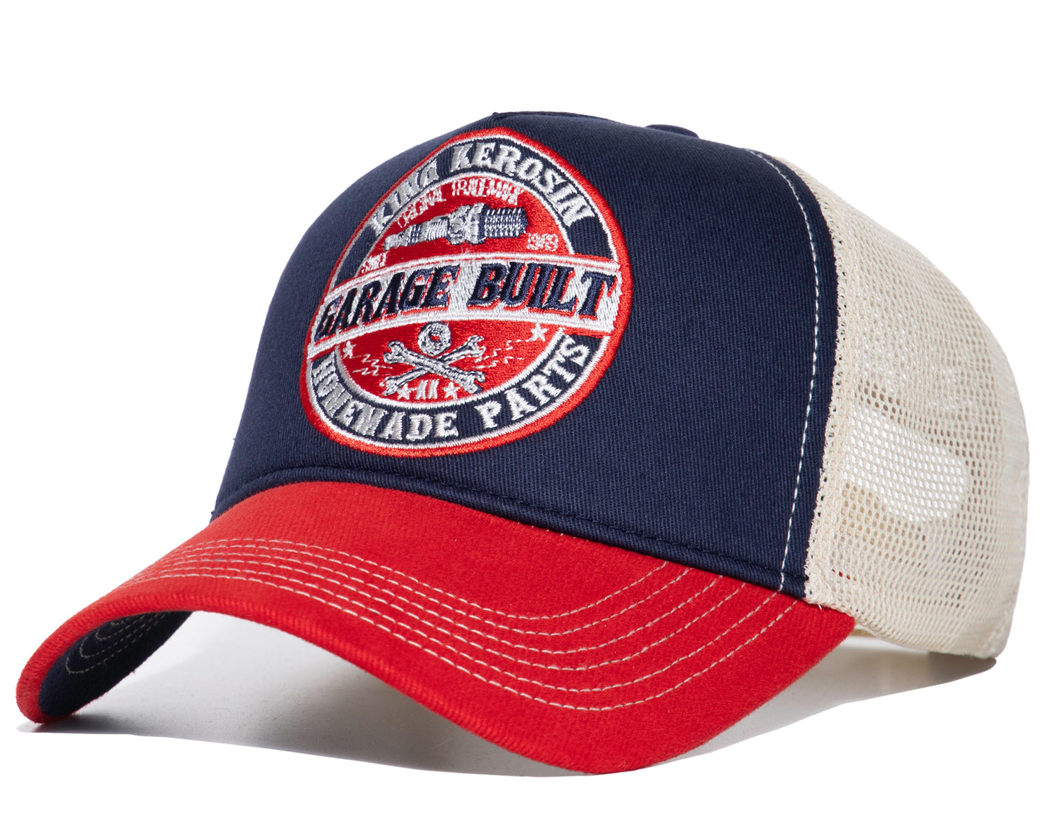 King_Kerosin_GARAGE_BUILT_Embroidery_Stick_MESH_Retro_Snapback_TRUCKER_CAP-1