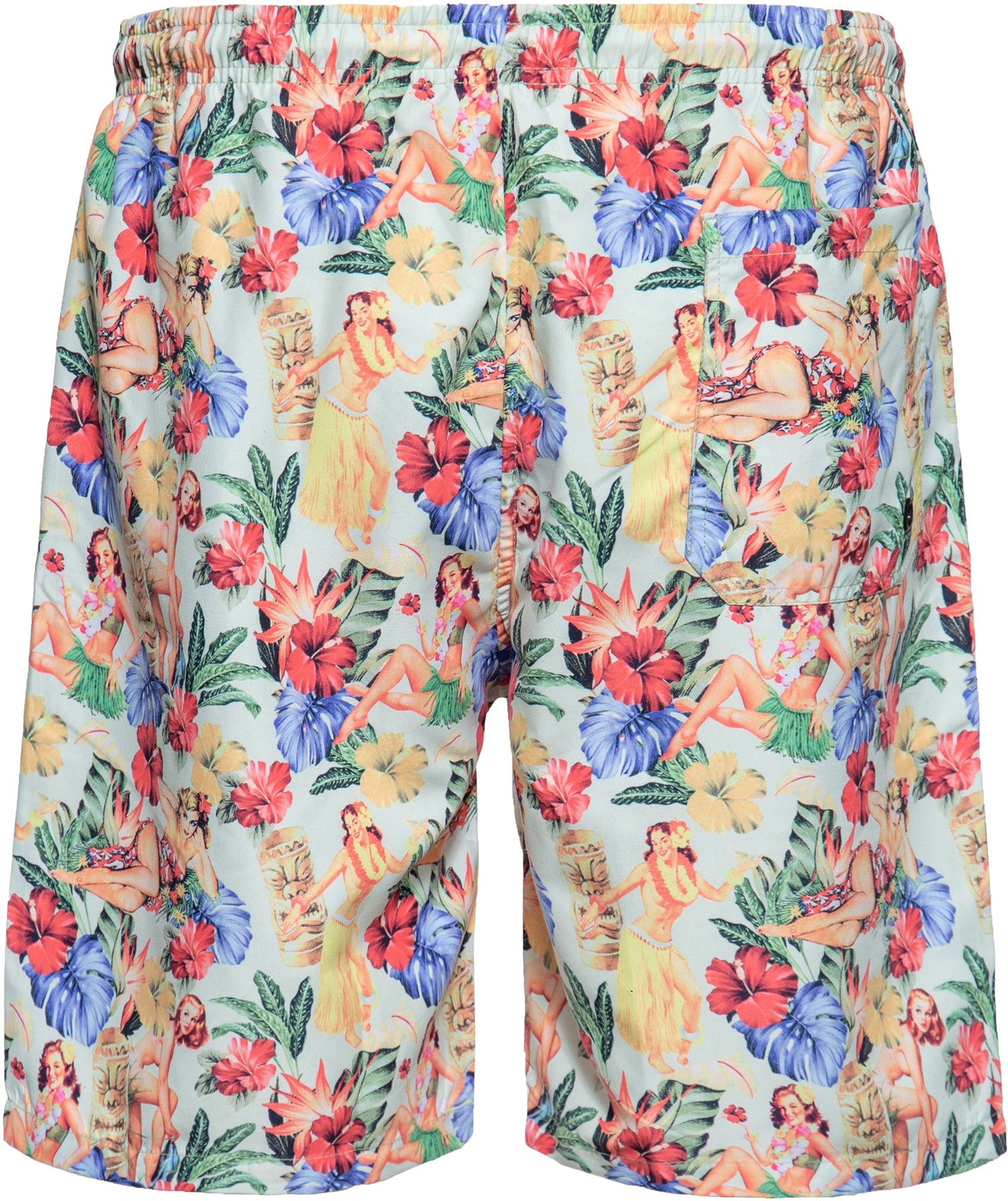 King_Kerosin_HAWAII_PRINT_Tropical_FLOWERS_Hula_Girls_BATH_SHORTS_Kurze_Badehose_Killer_Kirsche-2
