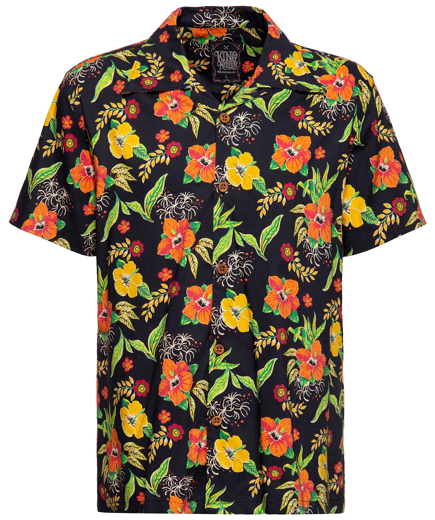 King_Kerosin_HIBISCUS_Black_Retro_Tropical_Herren_50s_HAWAII_HEMD_Shirt_killer_kirsche_1