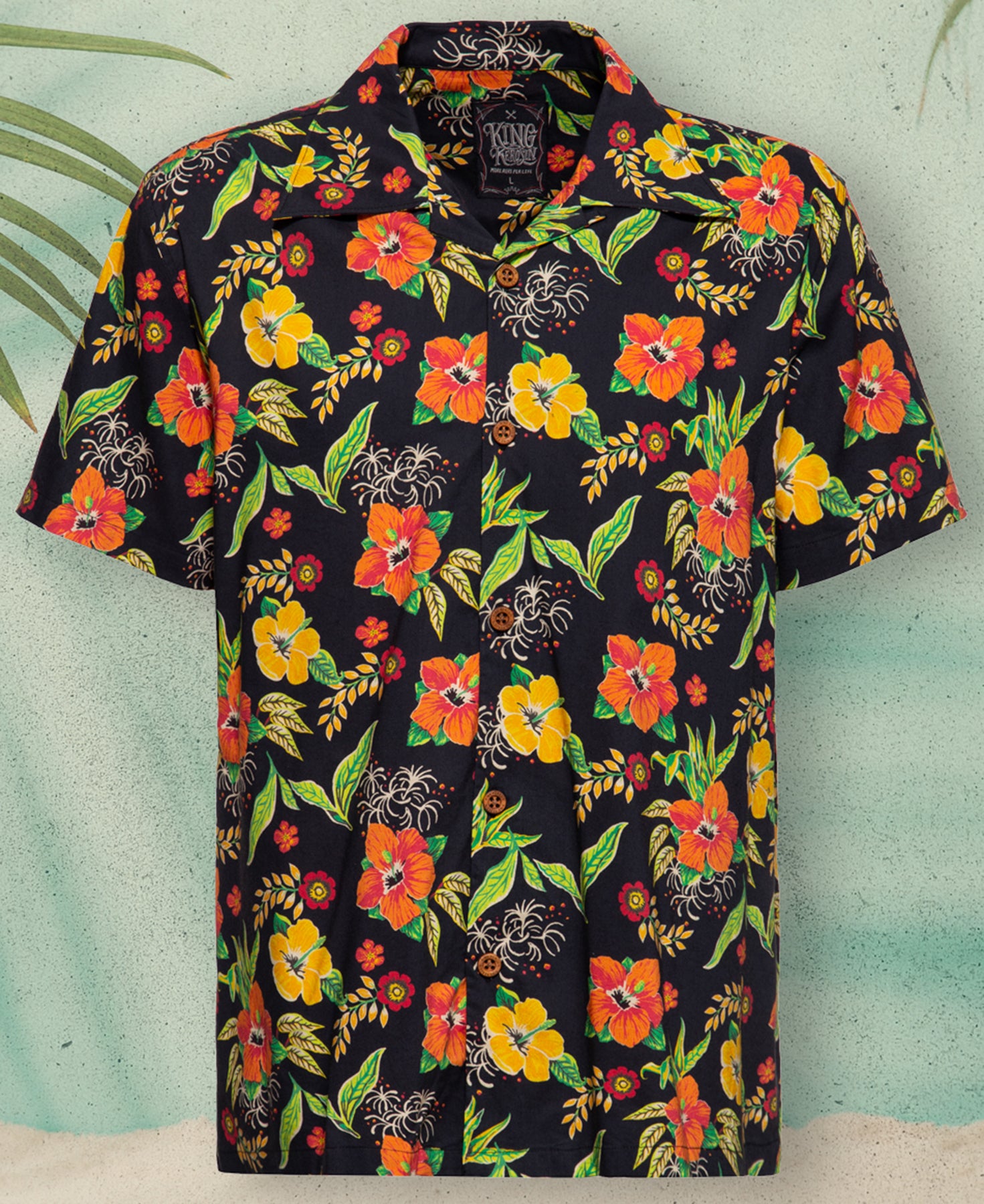 King_Kerosin_HIBISCUS_Black_Retro_Tropical_Herren_50s_HAWAII_HEMD_Shirt_killer_kirsche_12