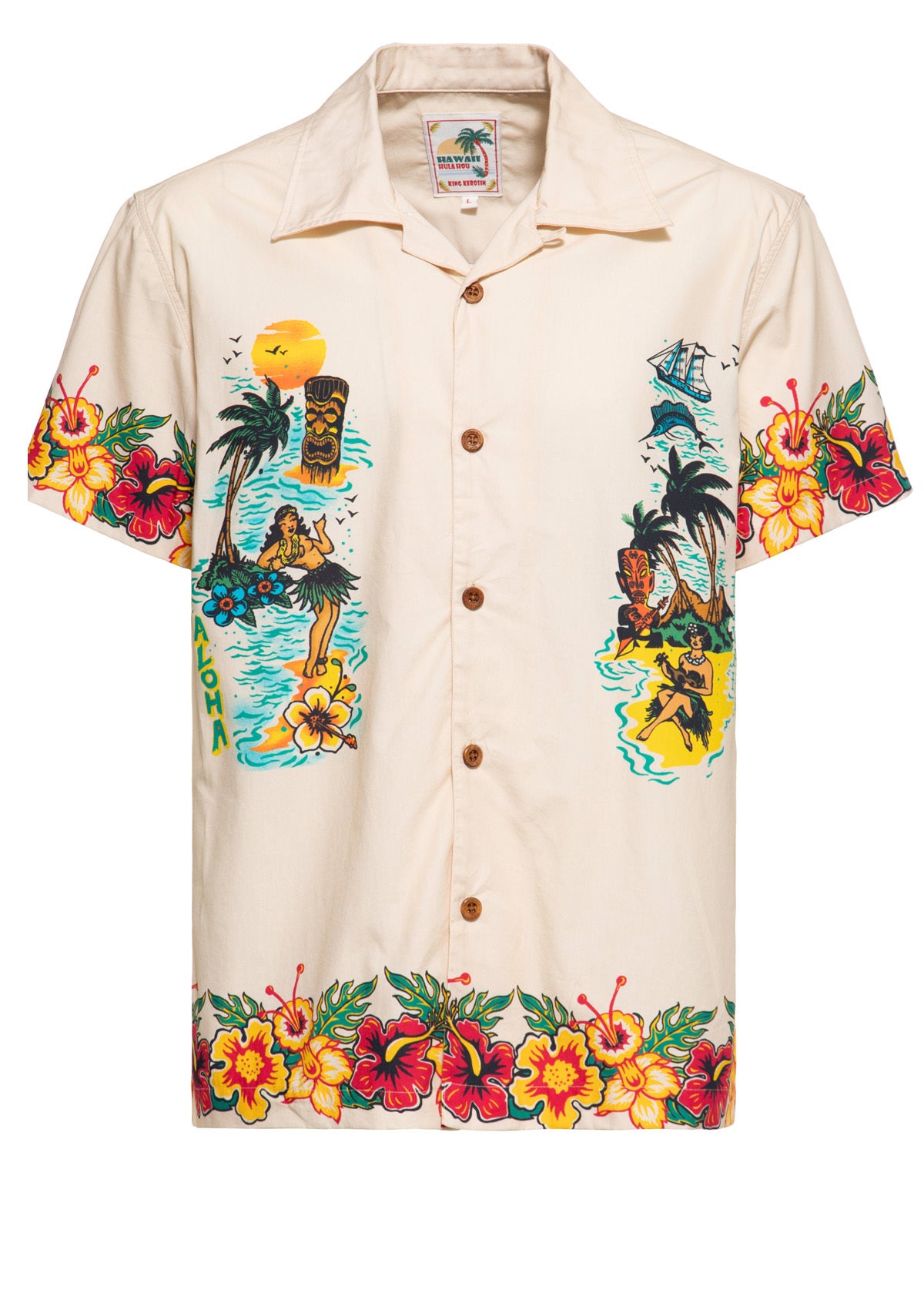 King_Kerosin_HONOLULU_HAWAII_Tiki_Hula_Hibiscus_50s_HAWAII_HEMD_Shirt-1