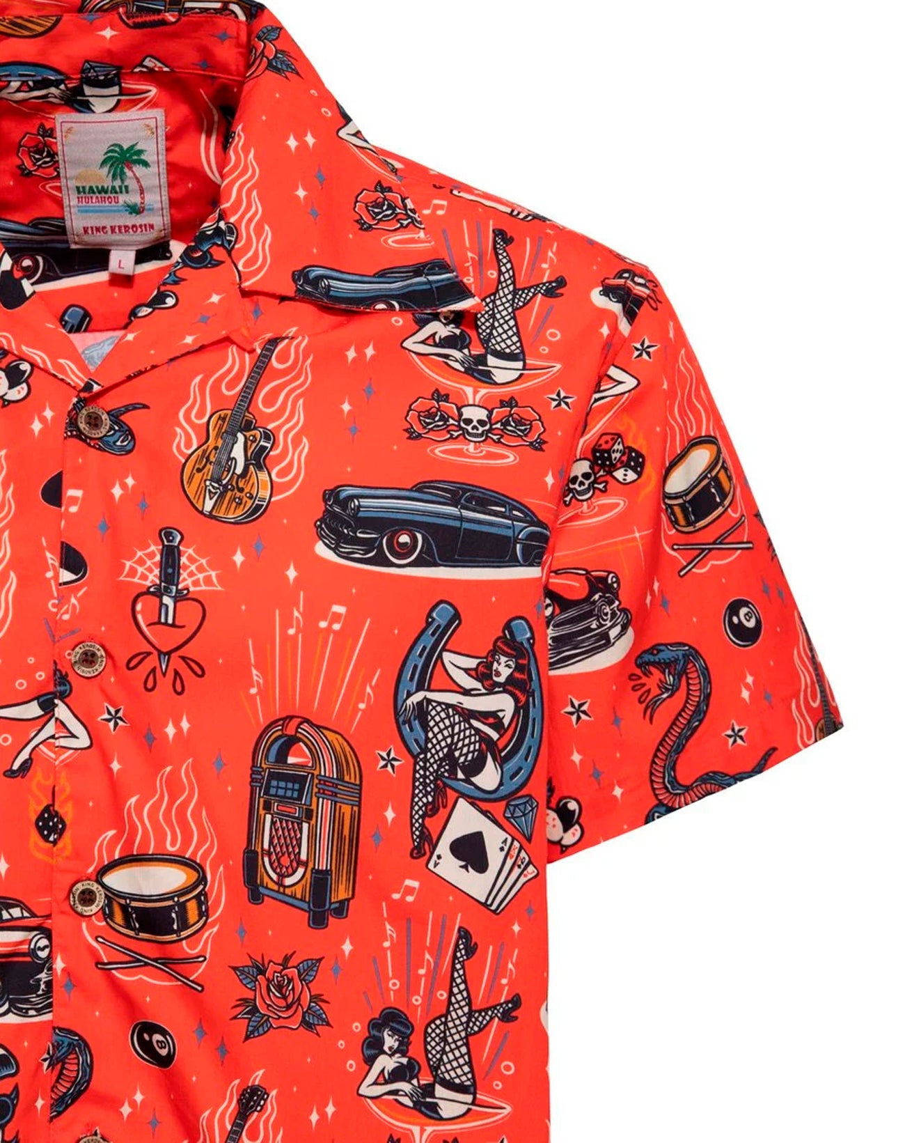 King_Kerosin_ROCK_ROLL_Lowrider_Jukebox__Allover_Print_50s_Vintage_Classic_HEMD_Shirt_-_Rot-4