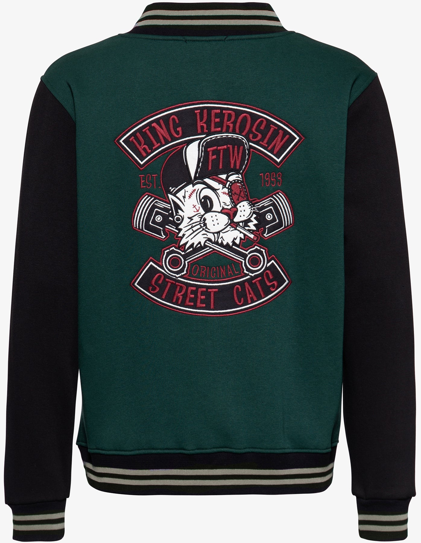 King_Kerosin_STREET_CAT_Oldschool_EMBROIDERY_Stick_COLLEGE_Baseball_JACKET_-_Gruen_killer_kirsche_2