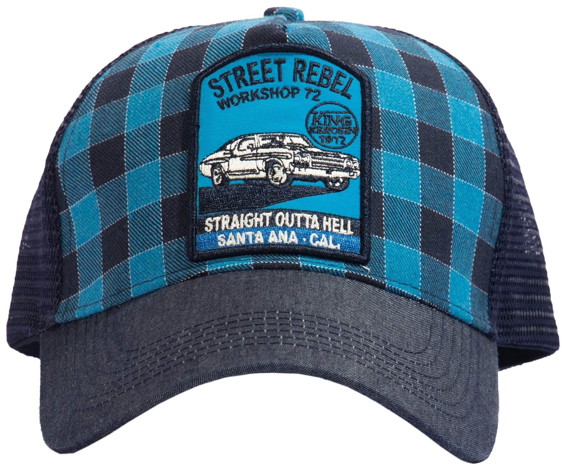 King_Kerosin_STREET_REBEL_Snapback_KARO_Gingham_MESH_Retro_TRUCKER_CAP_killer_kirsche_2