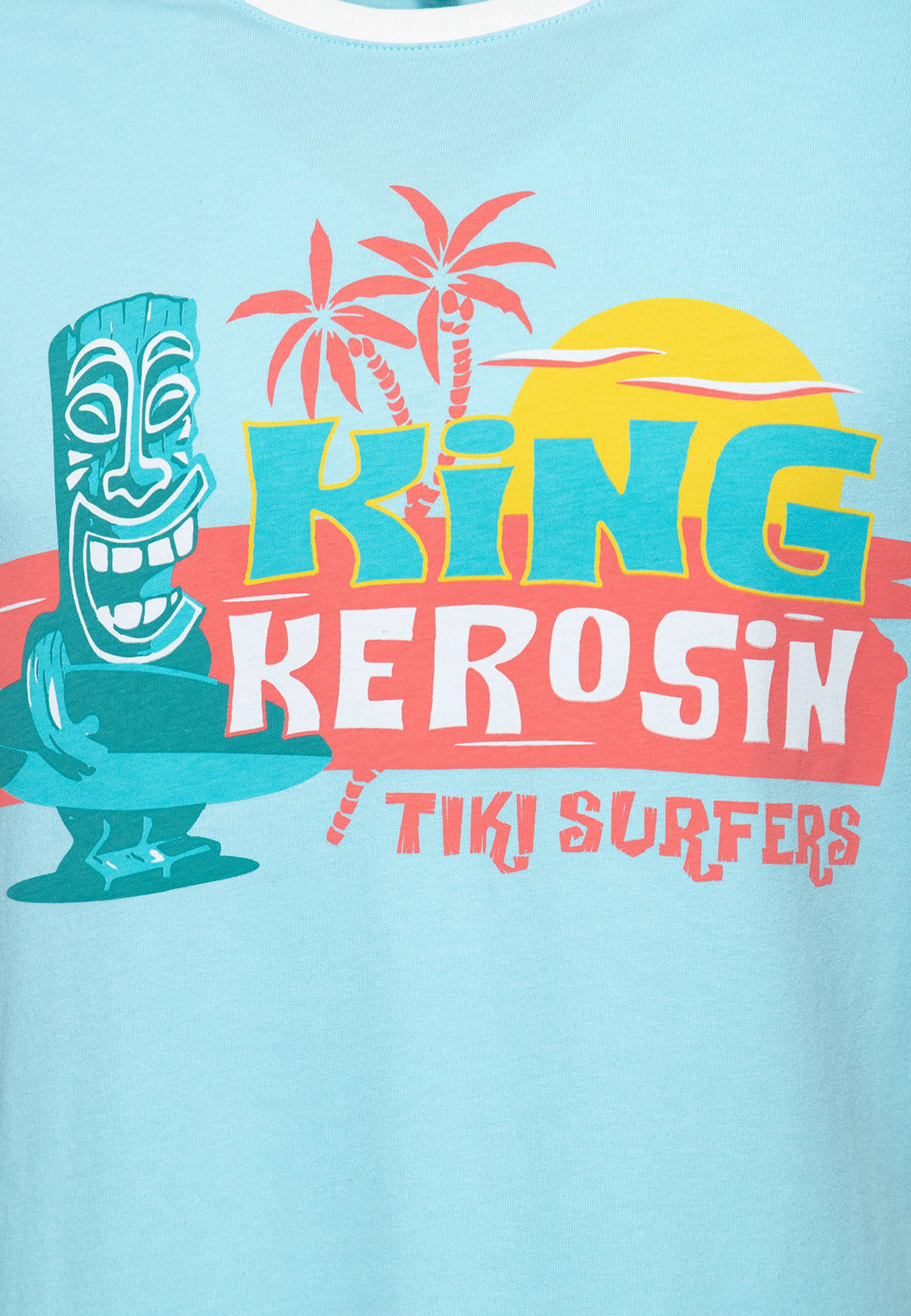 King_Kerosin_TIKI_SURFERS_Tiki_MOTIV_Kurzarm_Straight_Fit_T-SHIRT_Oberteil_-_Hellblau_killer_kirsche_4