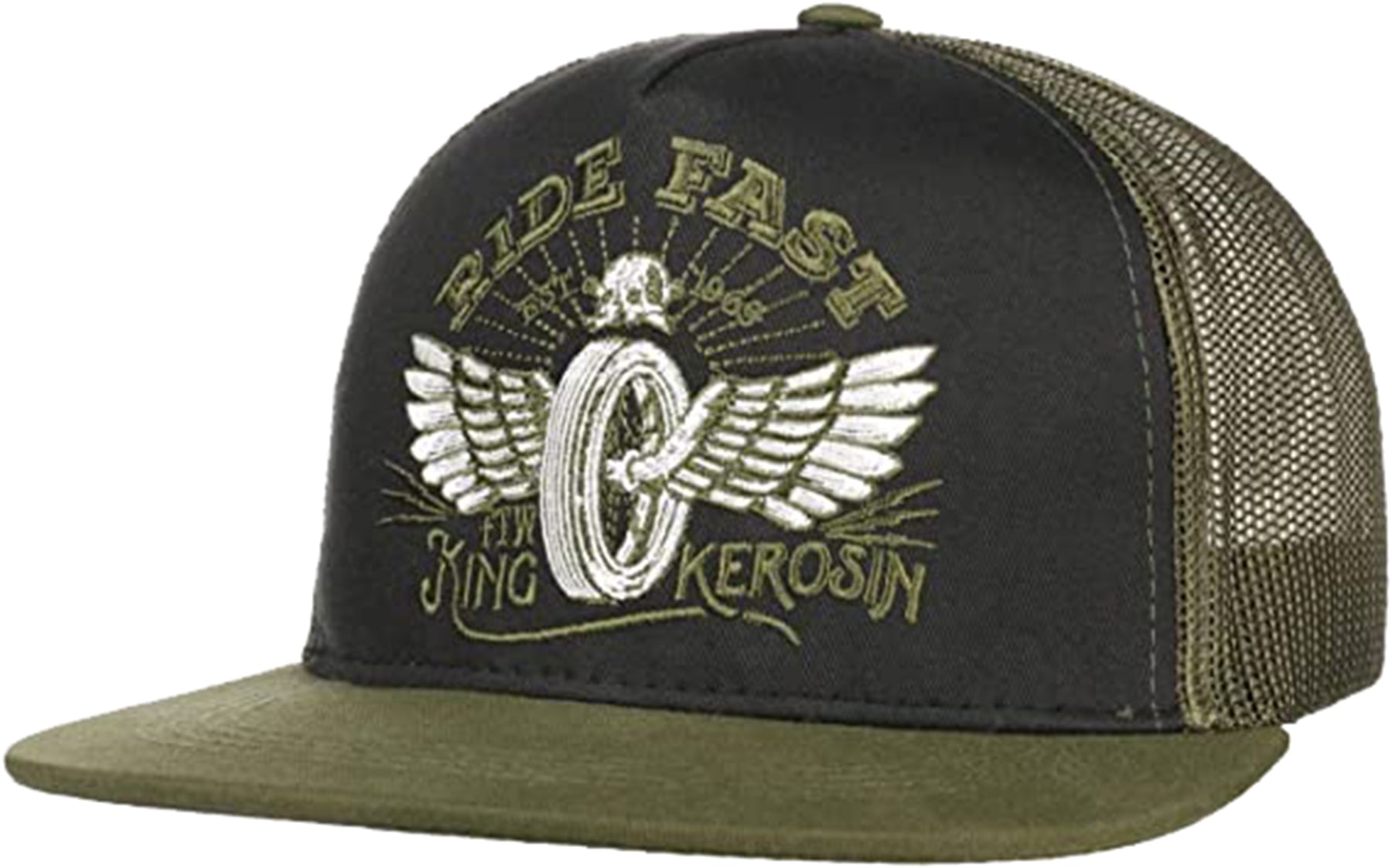 King_Kerosin__RIDE_FAST_Snapback_Denim_Mesh_TRUCKER_CAP_killer_kirsche_1