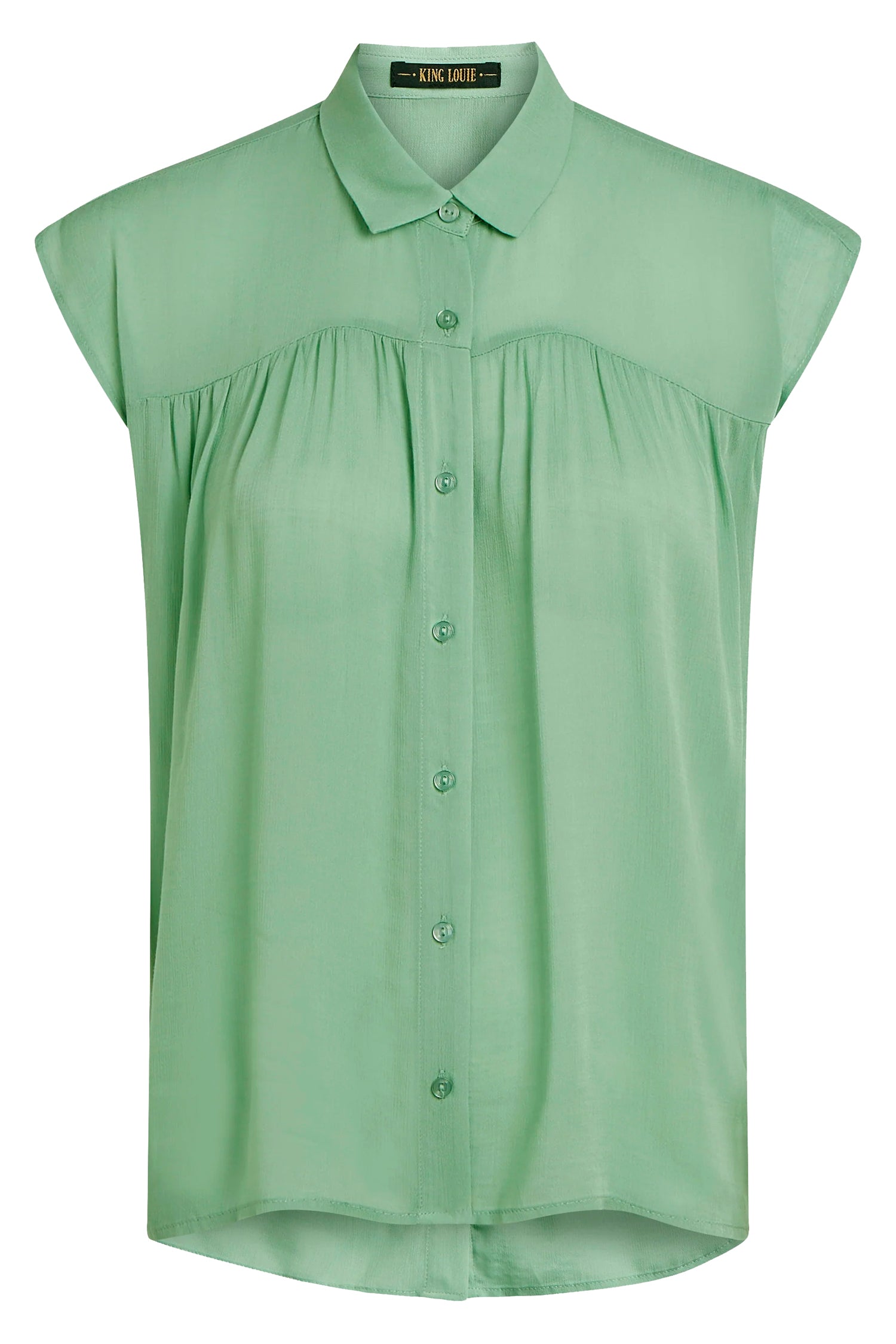 King_Louie_AMY_PLAIN_CAPO_Vintage_Bubikragen_Retro_BLUSE_Oberteil_-_Minty_Meadow-4