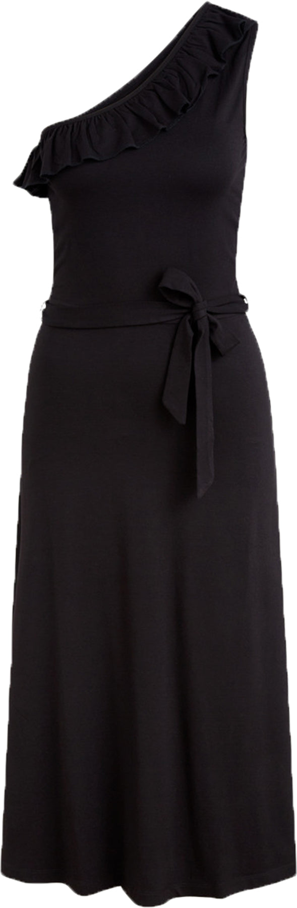 King_Louie_ANDREA_One_Shoulder_RUFFLE_Traeger_Uni_A-LINIE_Dress_KLEID_Schwarz_Killer_Kirsche-1