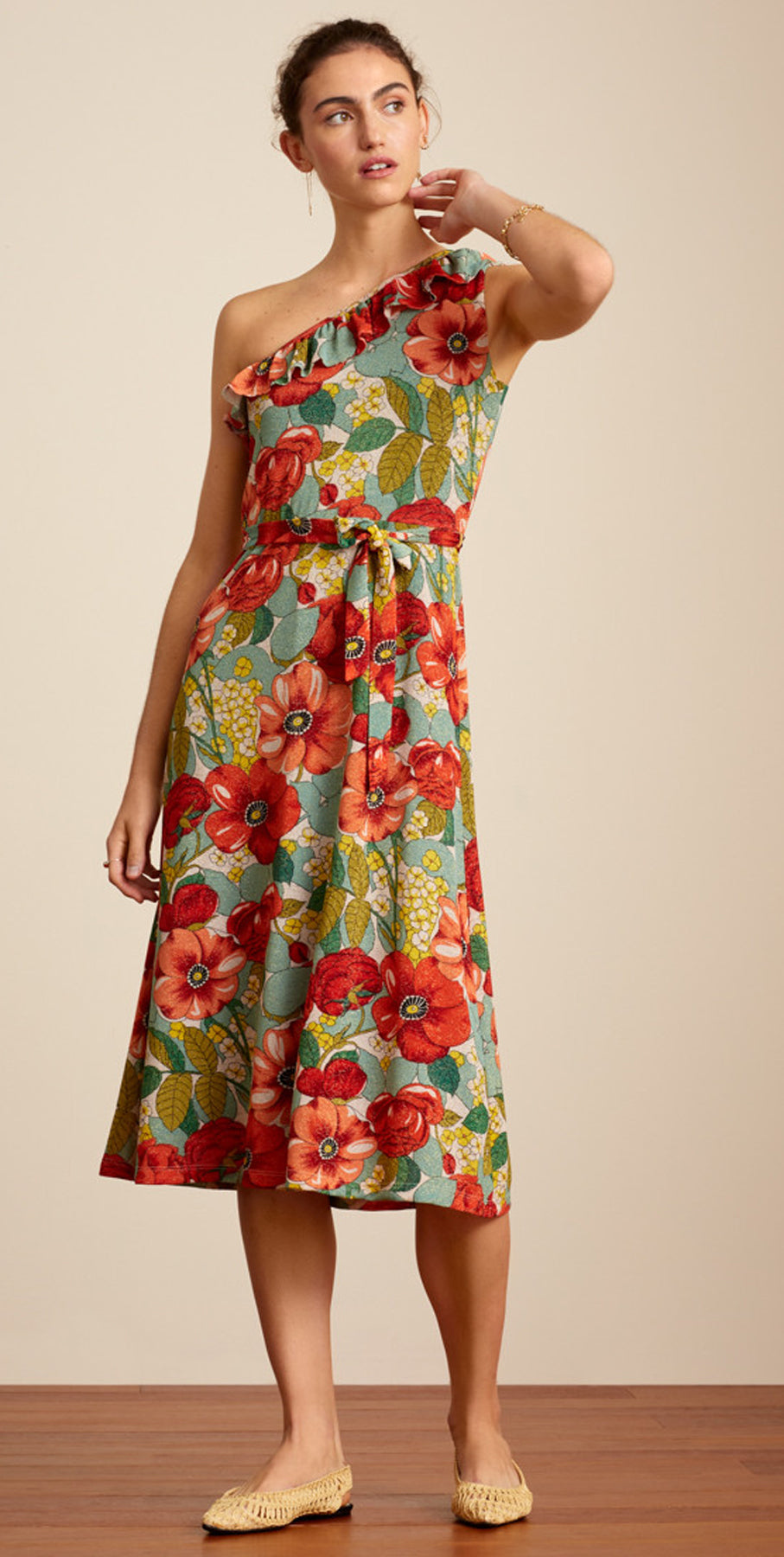 King_Louie_ANDREA_One_Shoulder_Salsa_Traeger_FLOWERS_Blueten_A-LINIE_Dress_KLEID_killer_kirsche_3PkjKNzbw4QsqH
