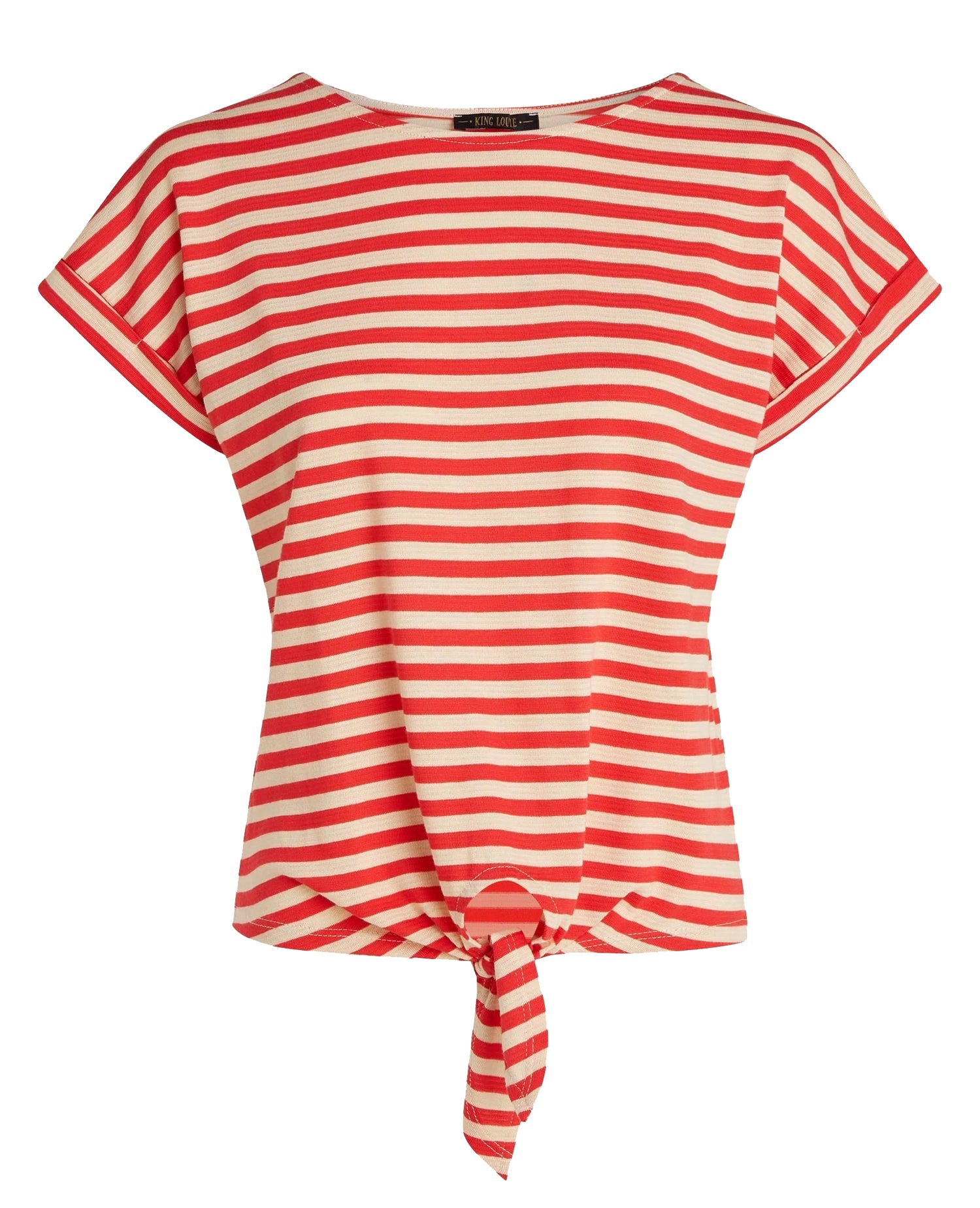 King_Louie_ARIA_KNOT_CHOPITO_Retro_Sailor_Streifen_Kurzarm_Knotenshirt_Oberteil_-_Fire_Red-4p0lguLhELolzs