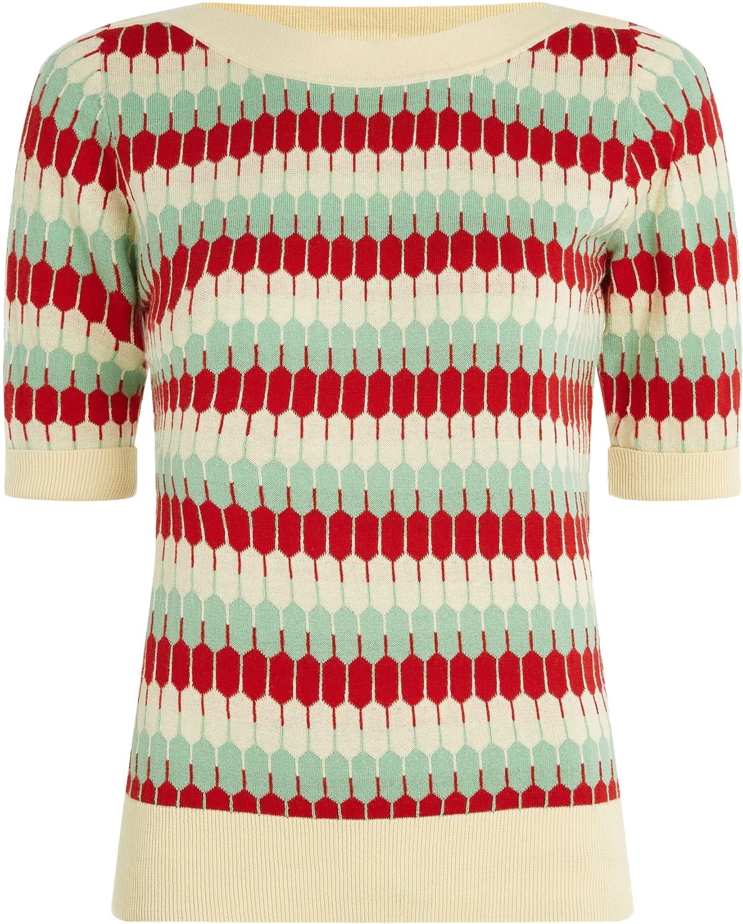King_Louie_AUDREY_CIMIER_60s_Retro_Muster_U-BOOT_Halbarm_STRICKSHIRT_Oberteil_Killer_Kirsche-1
