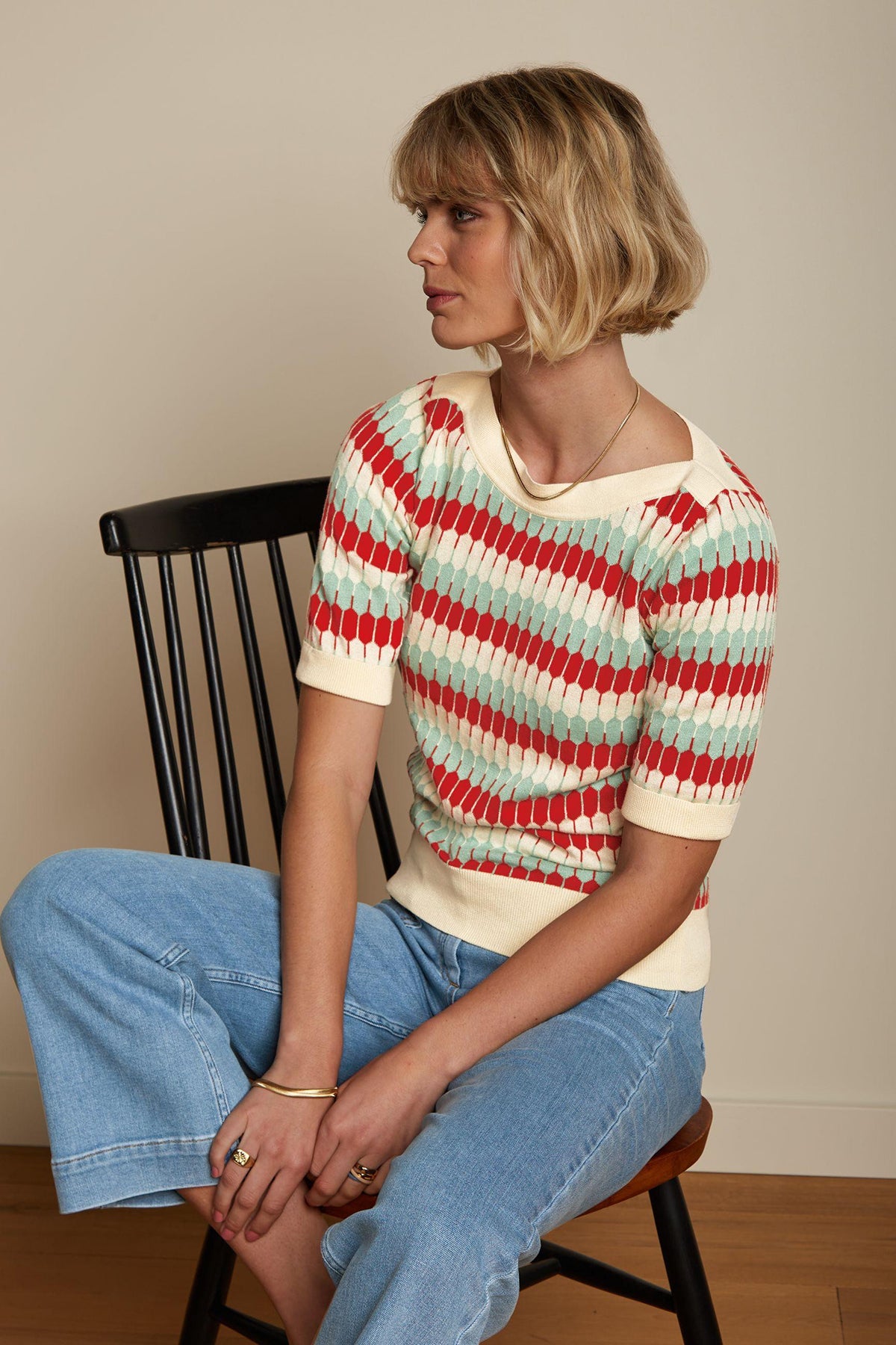 King_Louie_AUDREY_CIMIER_60s_Retro_Muster_U-BOOT_Halbarm_STRICKSHIRT_Oberteil_Killer_Kirsche-2