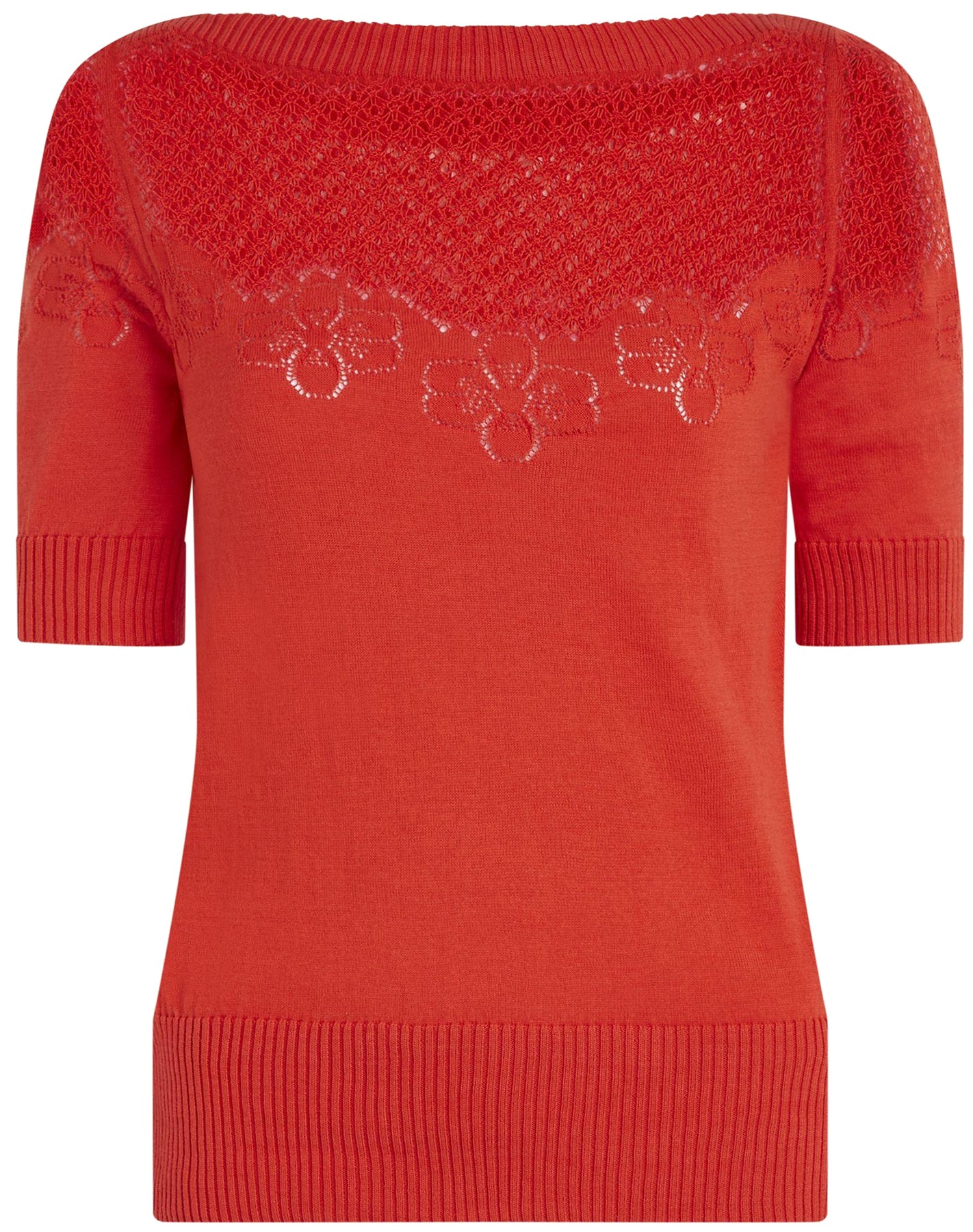 King_Louie_AUDREY_KNIT_BONET_Vintage_Lochmuster_Kurzarm_STRICK_SHIRT_Oberteil_-_Rot_killer_kirsche_0etRk9xMQxxFYz