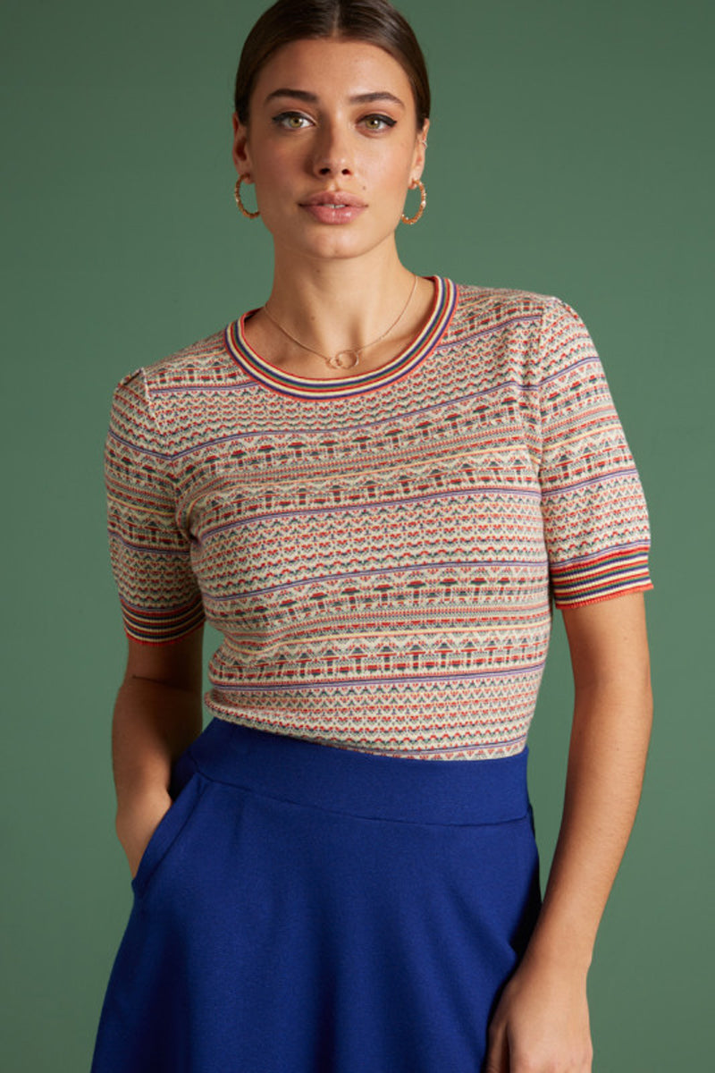 King_Louie_Agnes_Top_Hacienda_Vintage_Kurzarm_SHIRT_Oberteil_Muster_Streifen_Strick_killer_kirsche_2