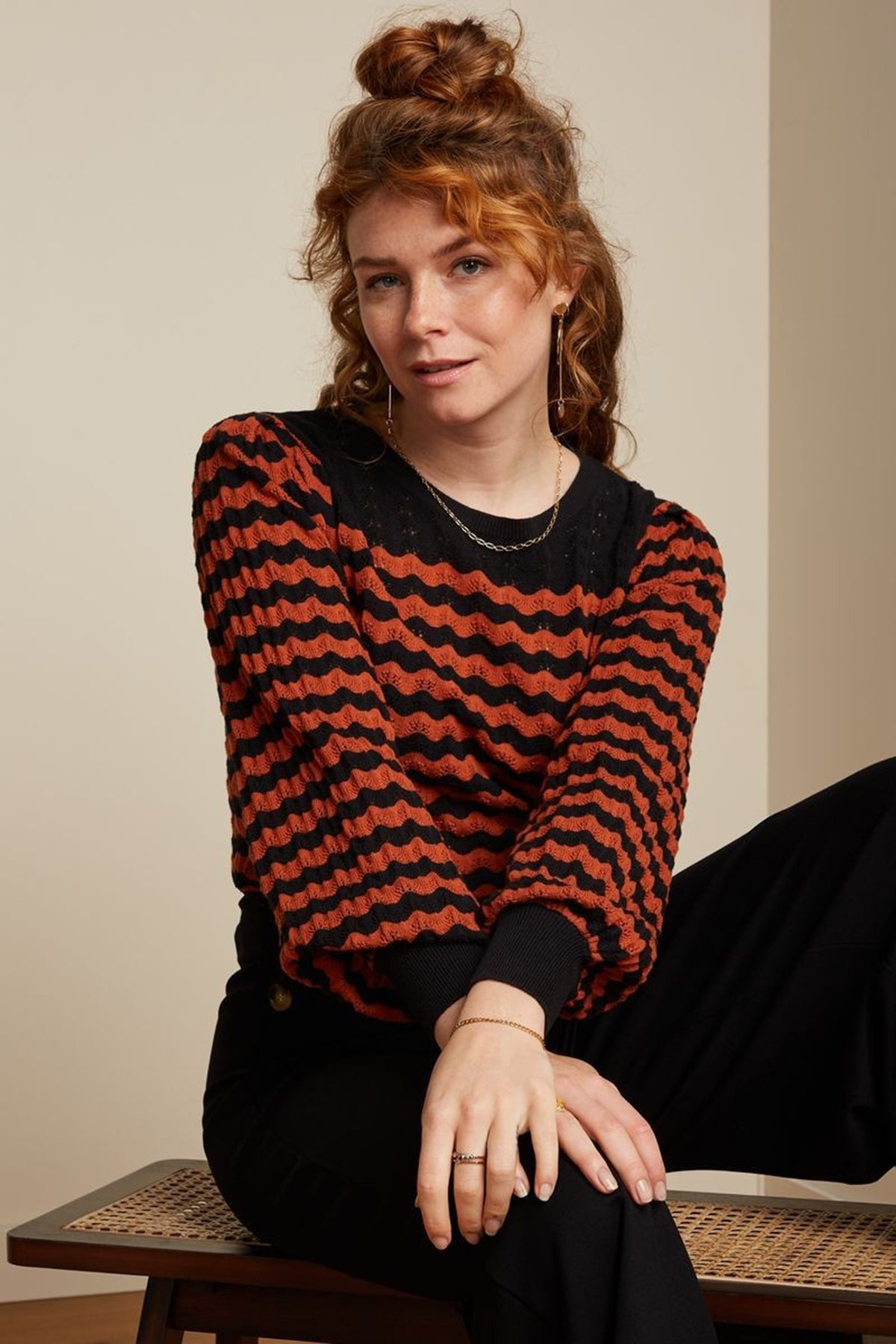 King_Louie_BELLA_KNIT_BLIZZY_Vintage_Lochmuster_Langarm_PULLOVER_Oberteil_killer_kirsche_1