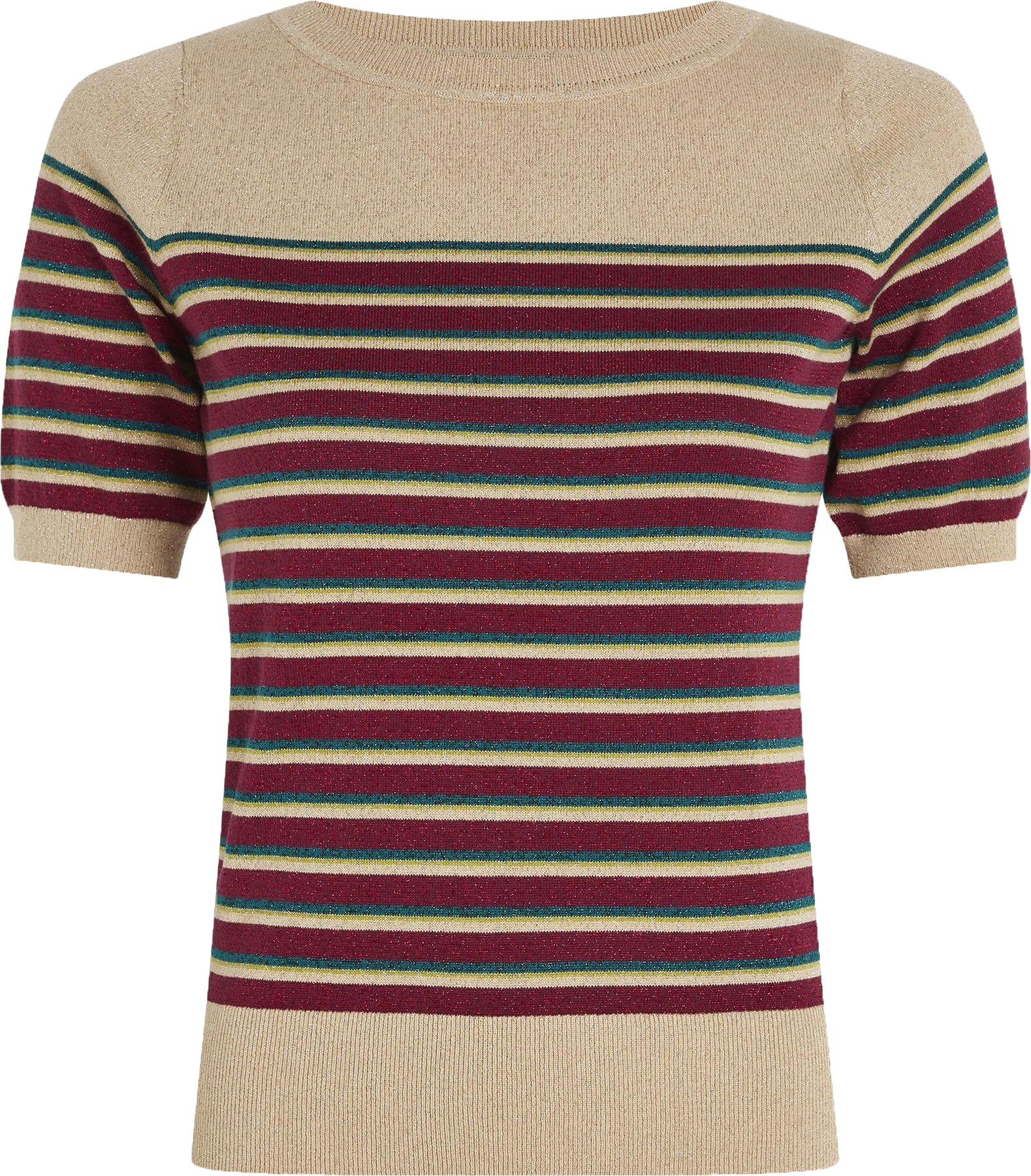 King_Louie_BELLA_RUIZ_STRIPE_Vintage_STREIFEN_Feinstrick_Kurzarm_SHIRT_Oberteil_Killer_Kirsche-1